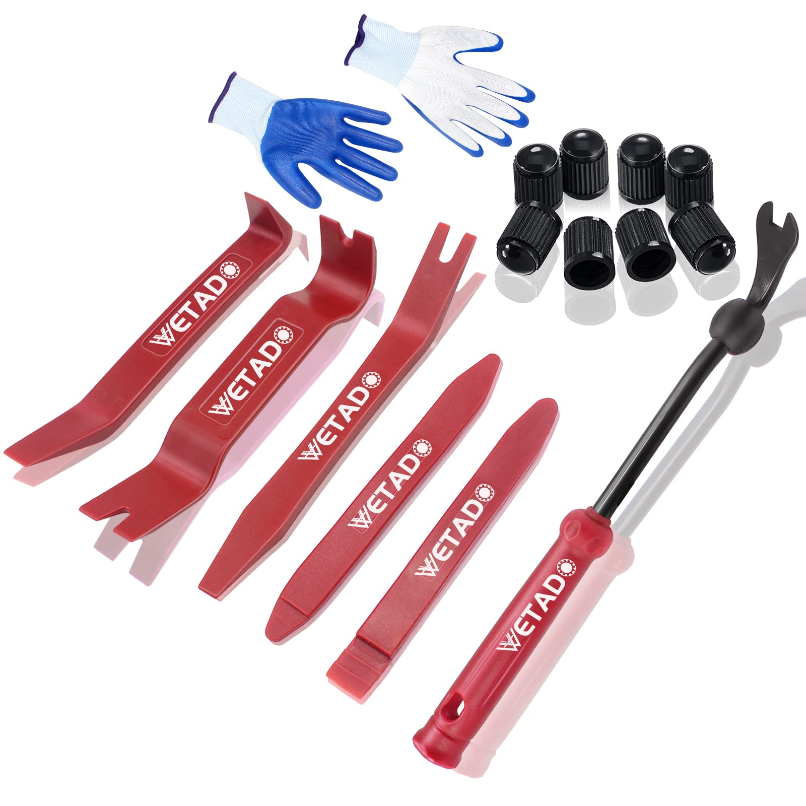 **Wetado 16-Piece Auto Trim Removal Tool Kit – Plastic Pry Tools for Car Dashboards, Door Panels, Window Molding & Fastener Removal – Perfect for DIY Car Repairs & Audio Installations**