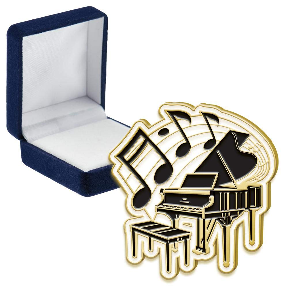 Premium Piano Enamel Pins for Musicians & Music Lovers - Elegant Crown Awards Design - Perfect for Gifts, Collectibles & Accessories