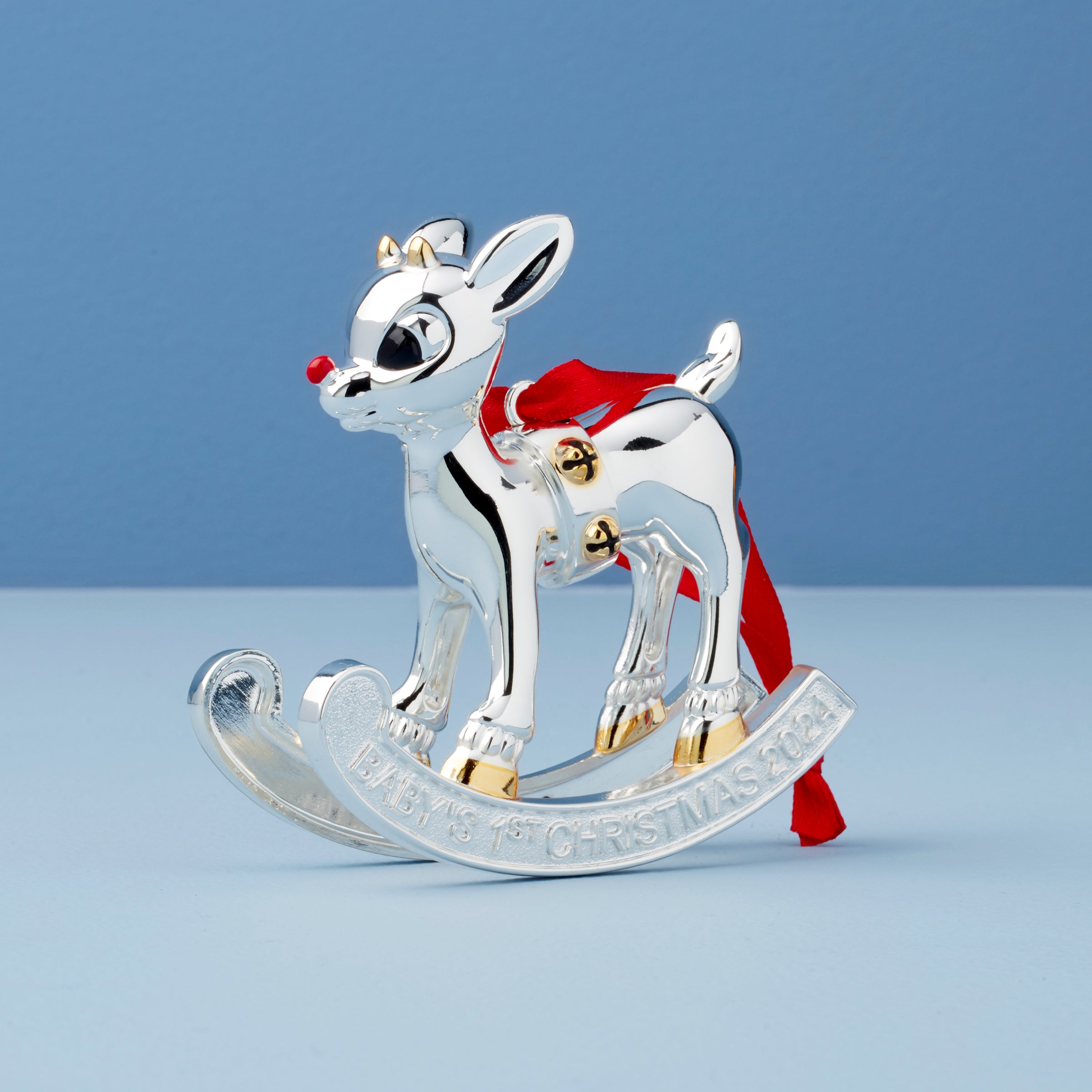 2024 Baby's First Christmas Rudolph Ornament - Personalized Keepsake for Newborn's Holiday Decor - Perfect for Tree, Gift, Nursery & Memory Box