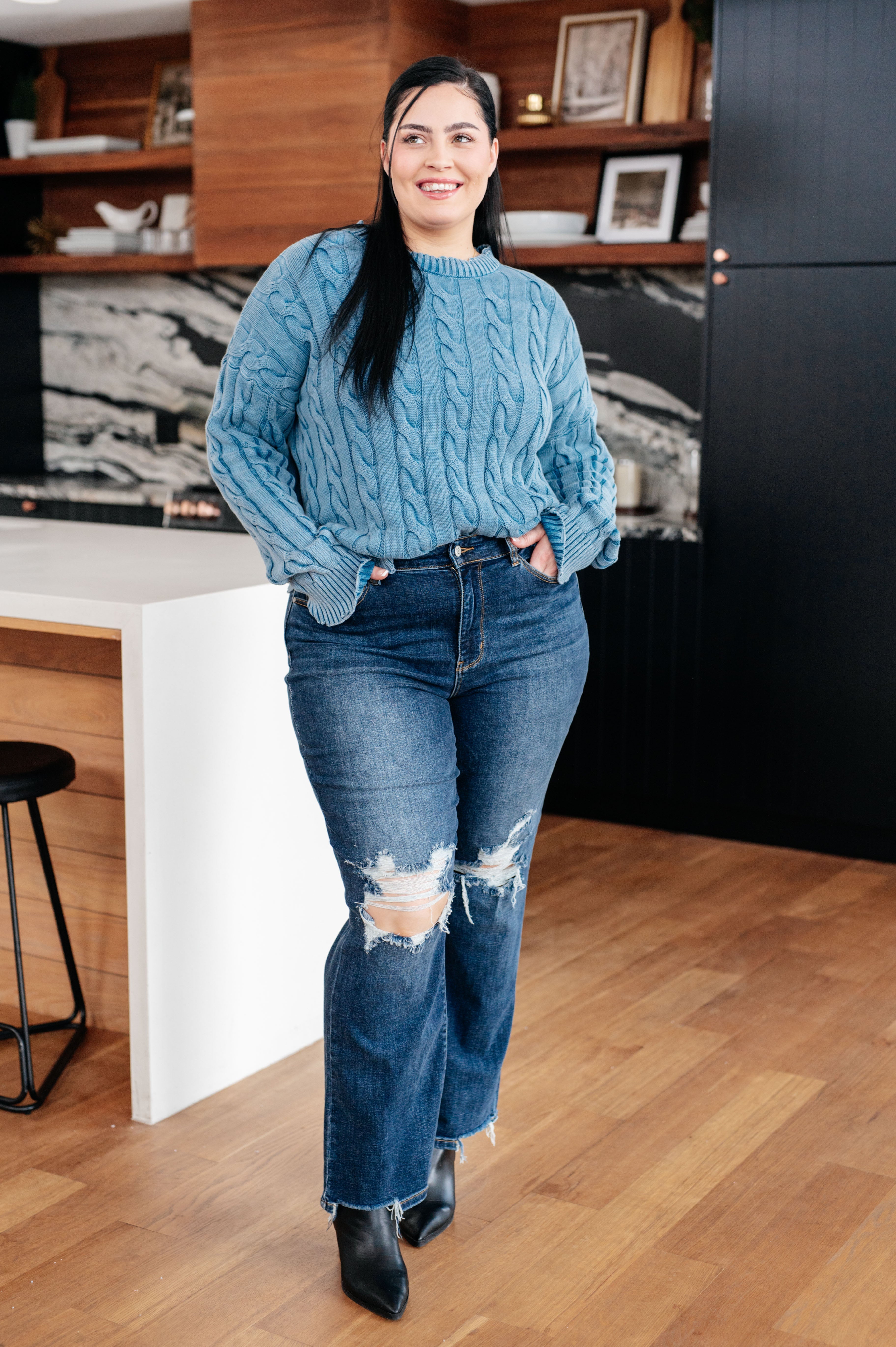Cozy Cable Knit Sweater for Women - Soft Winter Pullover for Casual & Office Wear