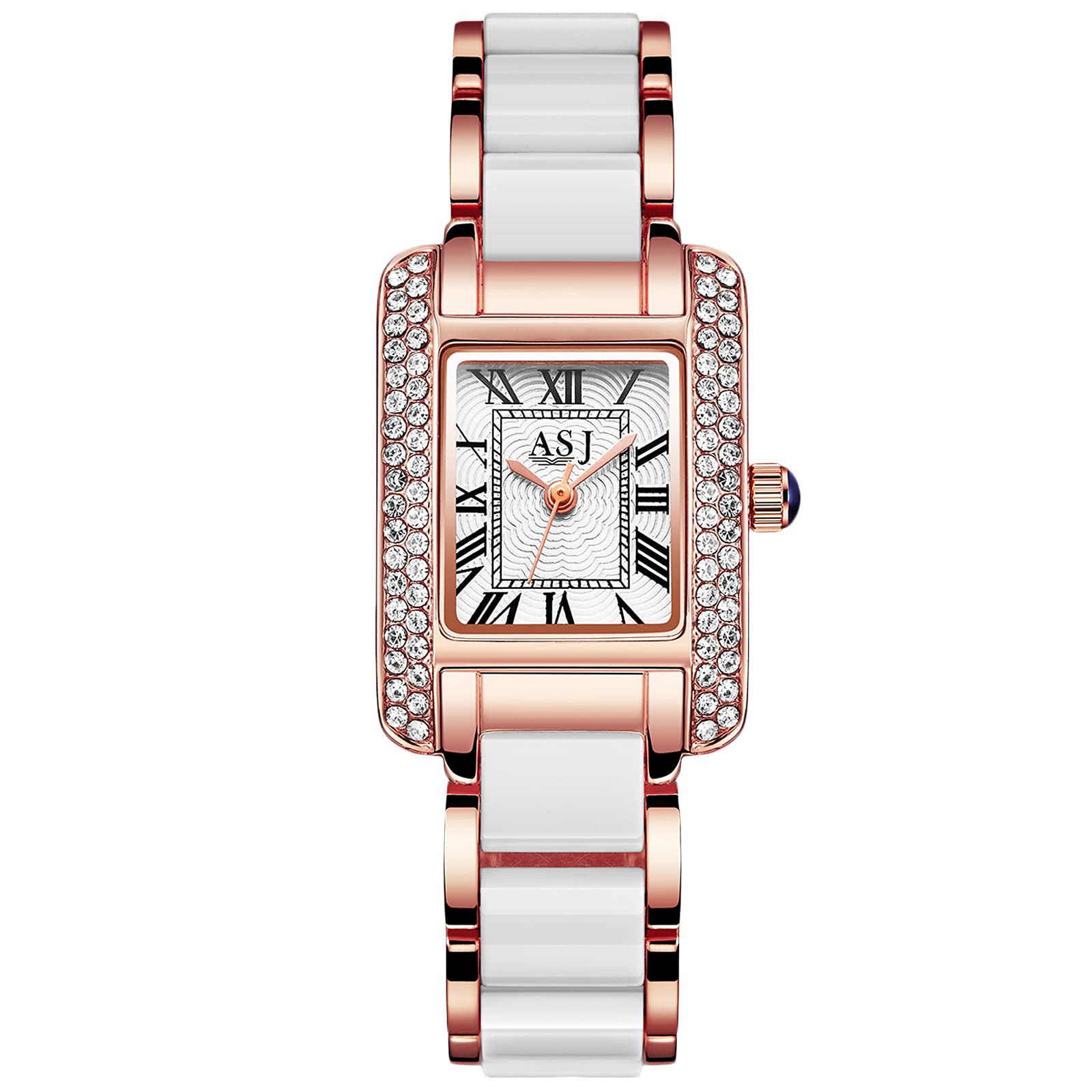 RORIOS Women's Fashion Waterproof Quartz Watch - Stainless Steel Bracelet, Roman Numerals & Diamond Accents - Elegant Business & Dress Watch for Women & Girls | Perfect for Office, Parties & Special Occasions