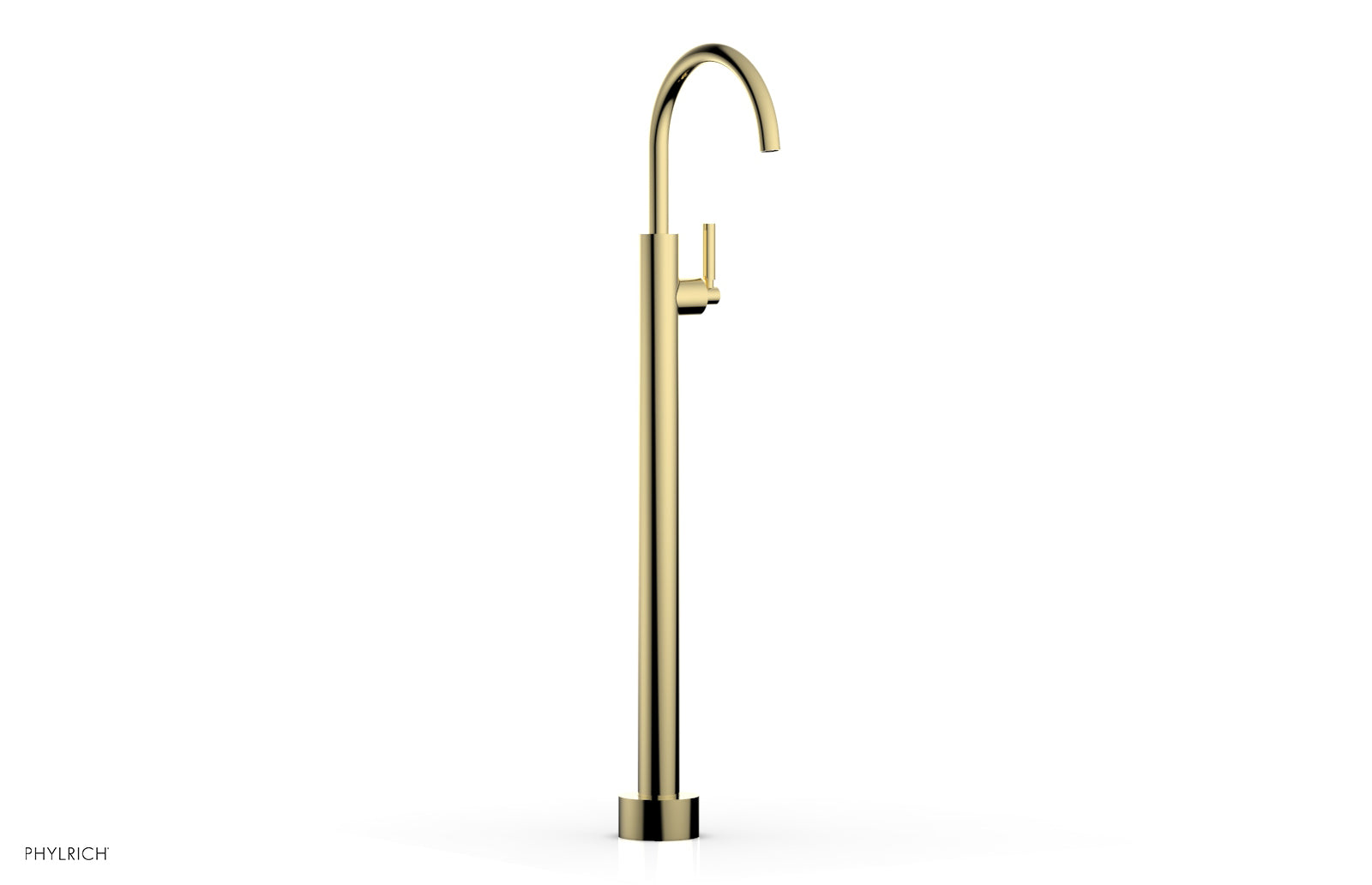 BASIC Tall Floor Mount Tub Filler with Lever Handle - D130 44 02 - Perfect for Modern Bathroom Renovations and Spa-Like Showers