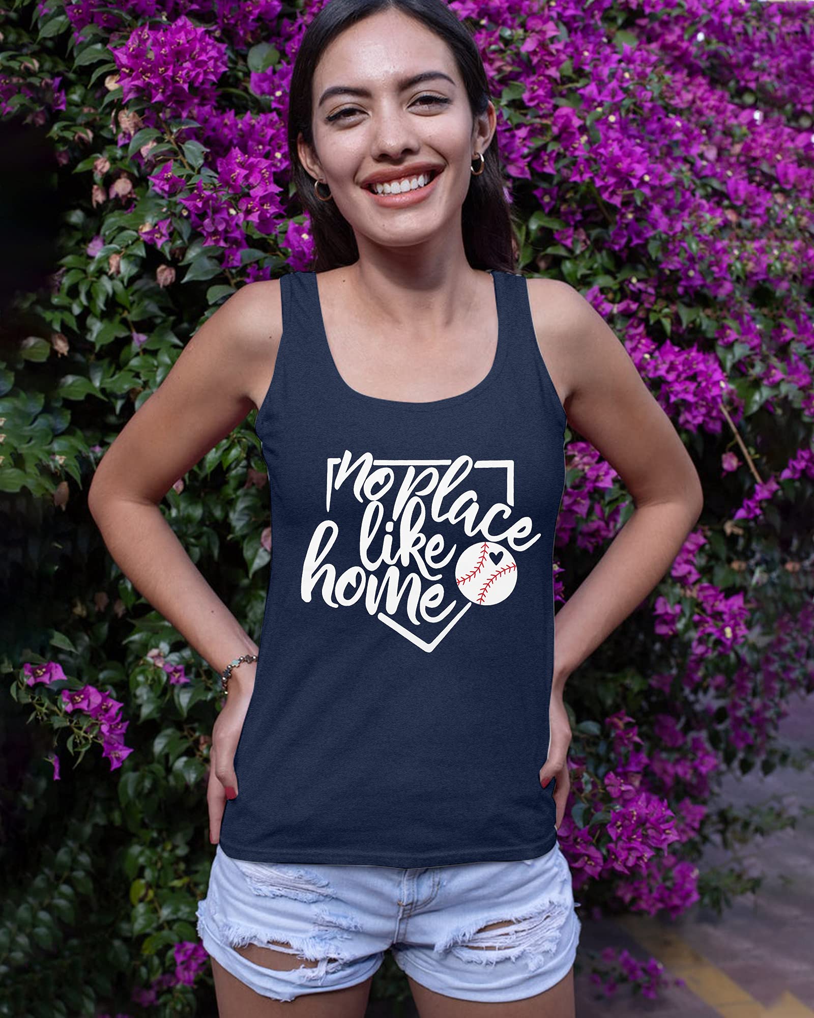Women's Baseball Mom Tank Top - Funny Softball Graphic Tee Sleeveless Shirt for Summer | Perfect for Games, Practice & Casual Wear