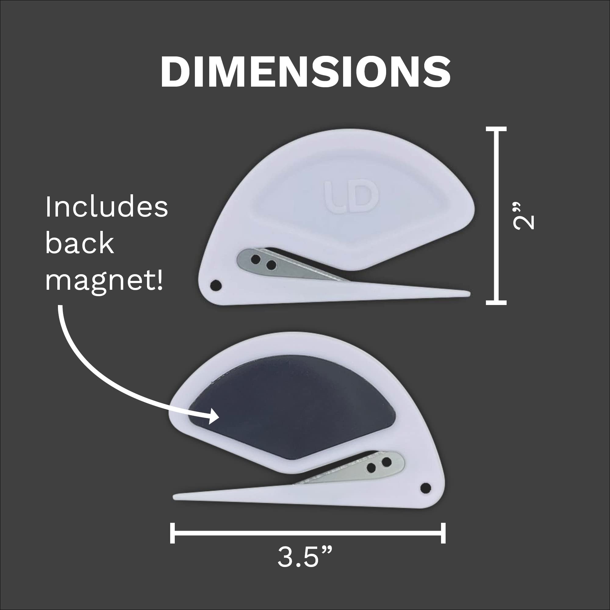 Magnetic Letter Openers - White Desk Organizer for Office & Home Use