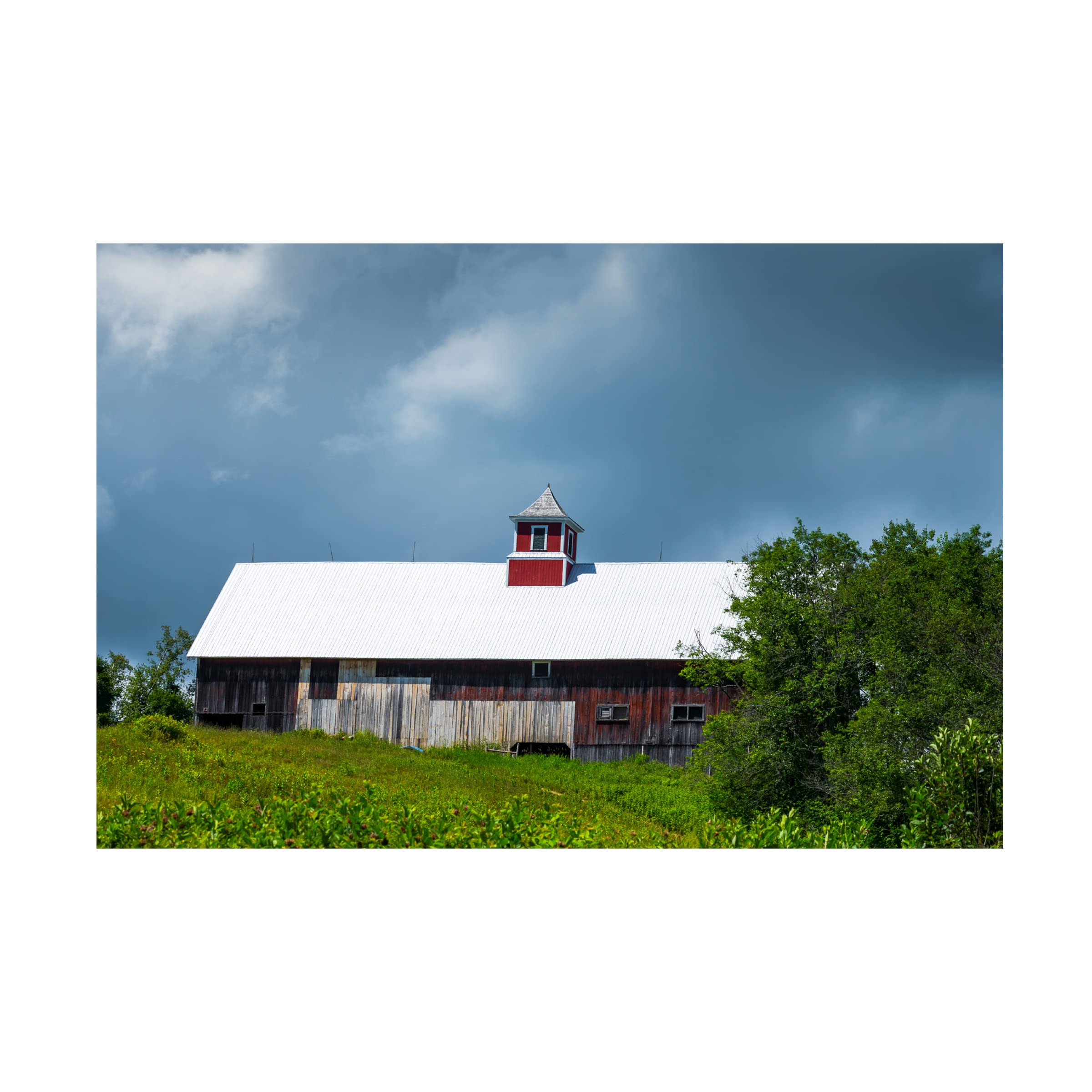 Brenda Petrella Photography 'Old Red Barn' Canvas Wall Art Print - Vintage Farmhouse Decor for Living Room, Bedroom & Office