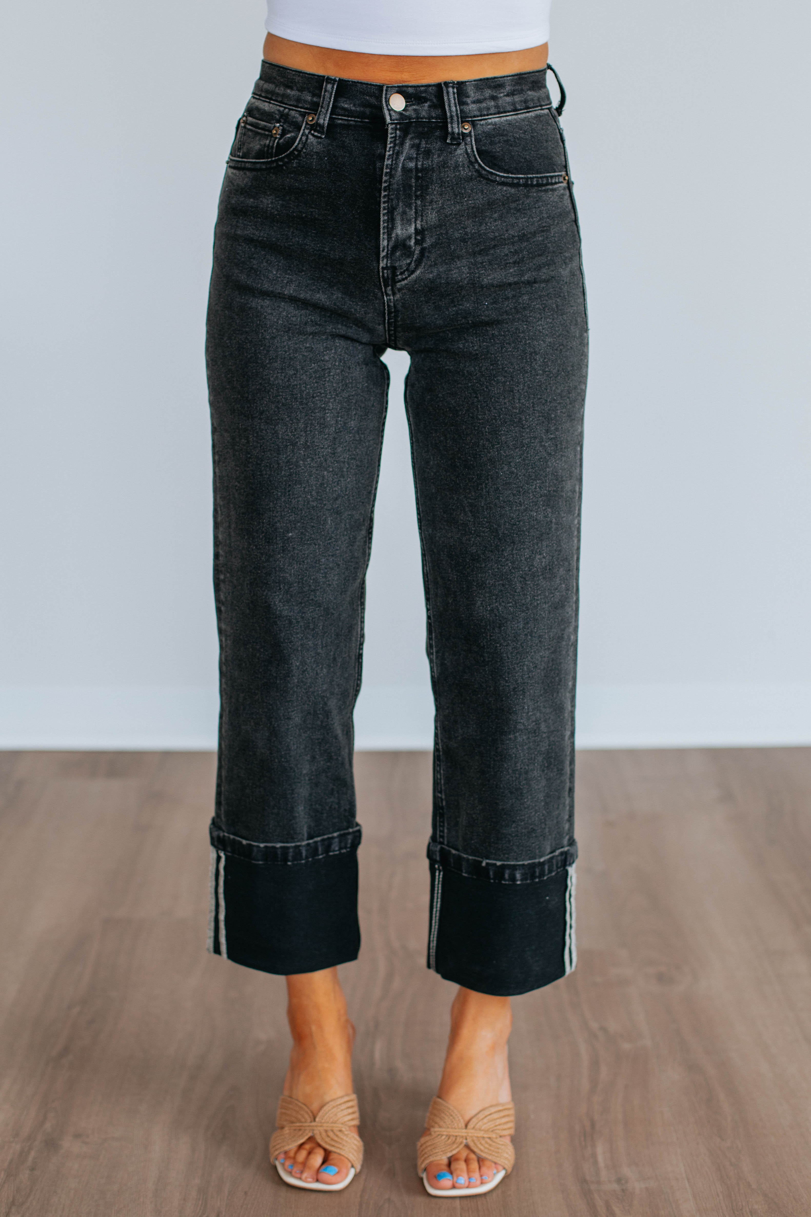 Women's High Waisted Kleine Cuffed Pants - Slim Fit Ankle Pants for Work, Office & Casual Wear