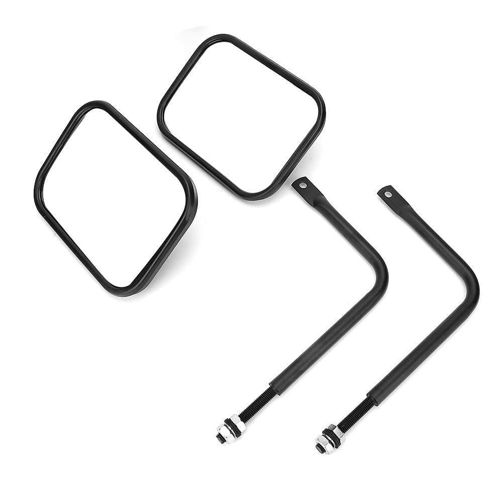 Qiilu Car Rearview Mirror - Door Hinge Mirror Set for Jeep Wrangler JK (2007-2017) | Wide Angle Blind Spot Elimination | Off-Road & Daily Driving Safety Accessories