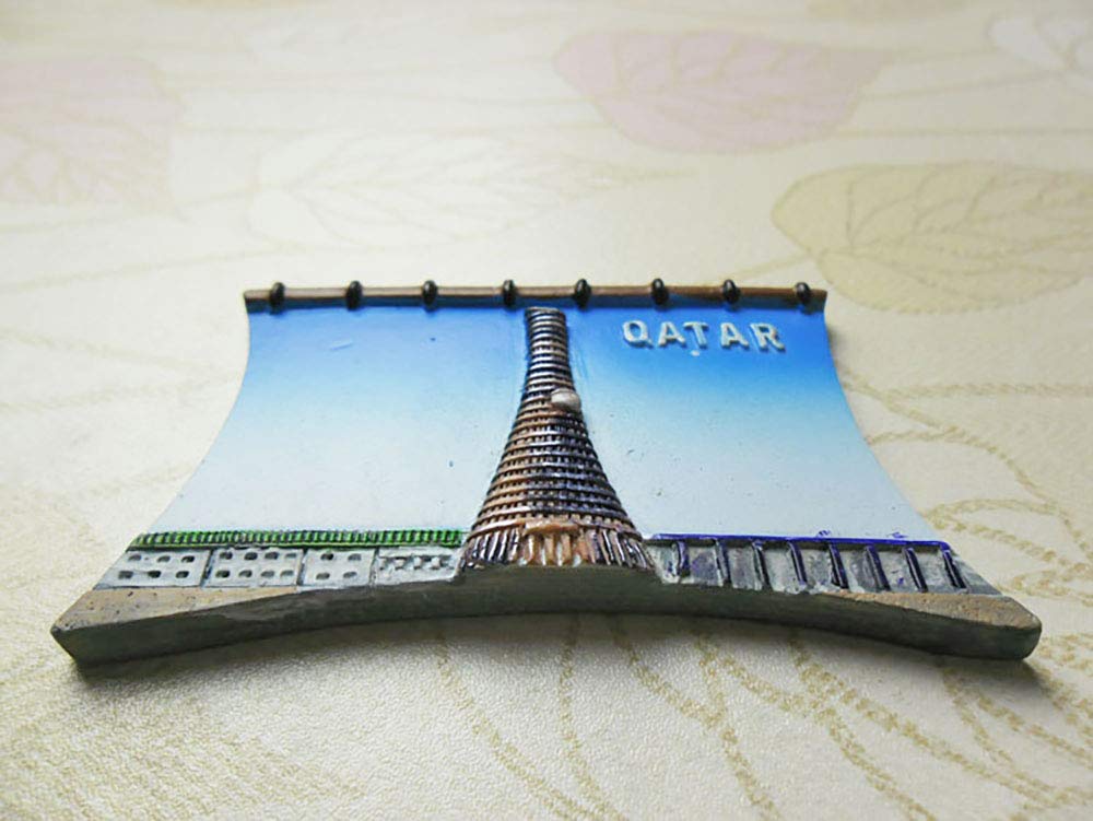 3D Qatar Refrigerator Magnet - Travel Souvenir Sticker, Resin Fridge Magnet for Home & Kitchen Decoration - Perfect for Travel Memories, Souvenir Collecting, and Fridge Decoration