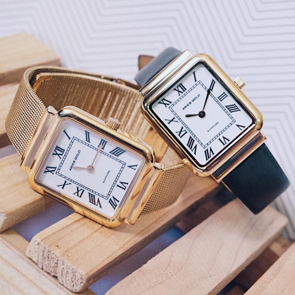 ARIES GOLD ENCHANT ISABELLA Women's Luxury Gold Stainless Steel Watch with Mesh Strap - Perfect for Business, Parties & Everyday Wear
