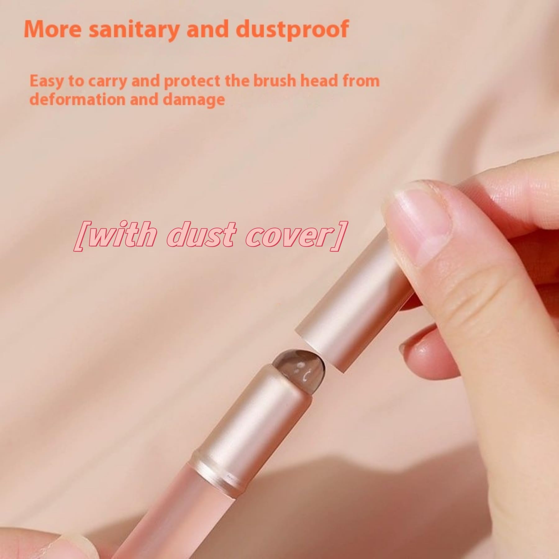 2-Pack Mini Silicone Lip Brushes - Portable Concealer & Makeup Brush for Lip Gloss, Lipstick & Foundation - Includes Dust Cap - Perfect for Travel & Professional Makeup Application