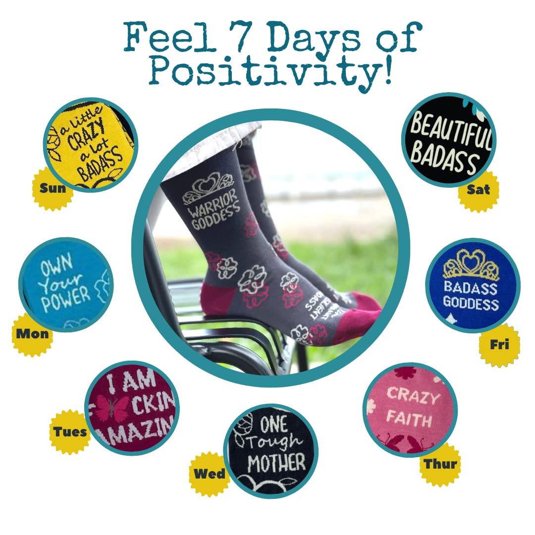 Cheerful Women's Fun Socks - Best Postpartum Gift for New Moms - Inspirational Girl Power Gifts - Perfect for Relaxation, Self-Care & Everyday Comfort