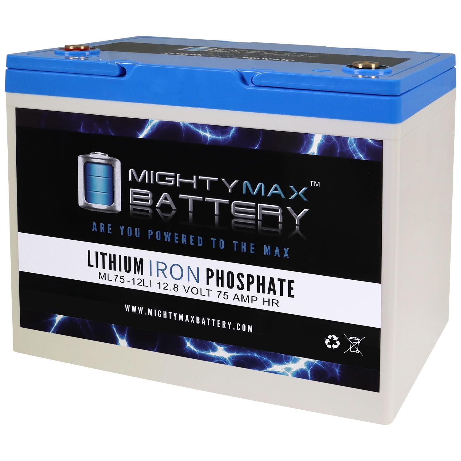 Mighty Max 12V 75AH Lithium Battery Replacement for Best Technologies BAT0046 - Perfect for Solar Power Systems, Marine Applications, and RV Power Backup