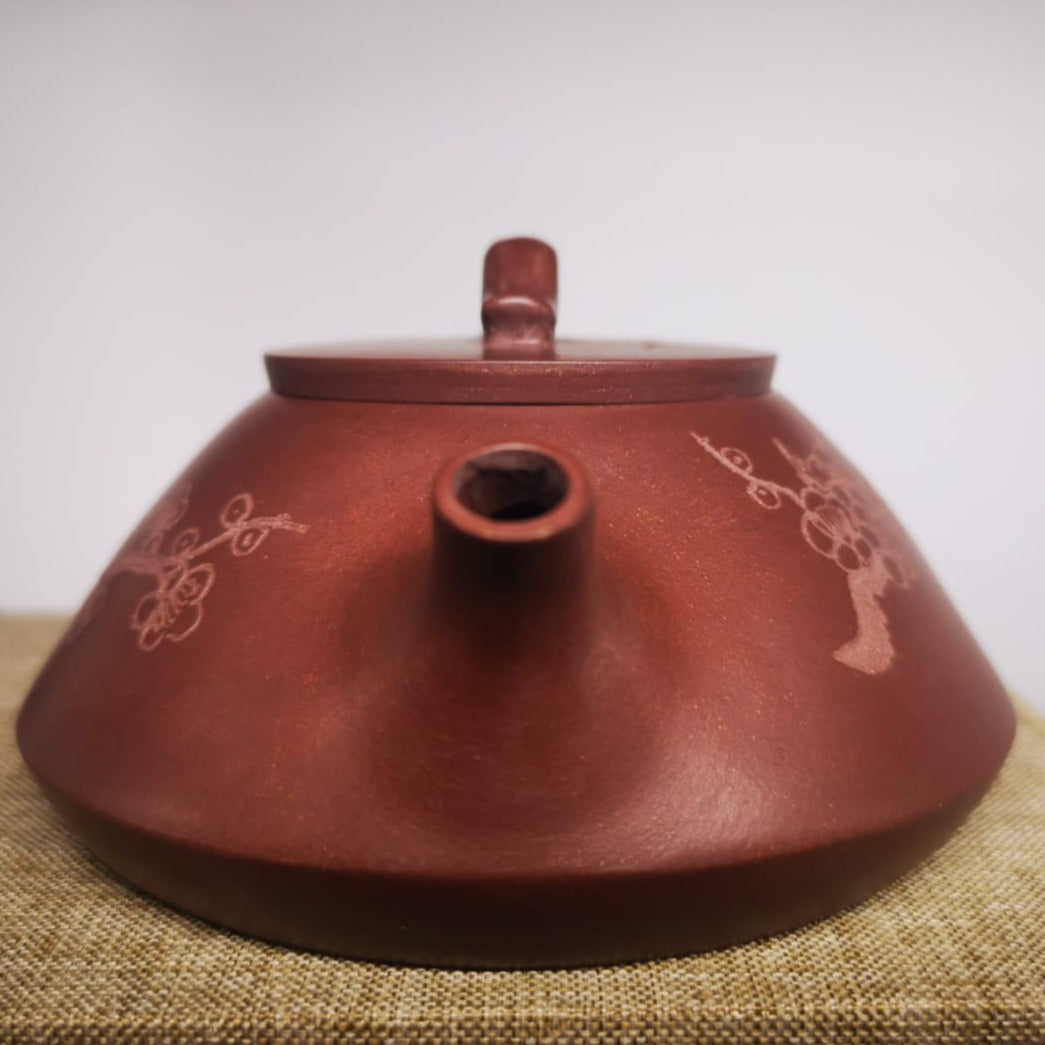 Handmade Zisha Teapot Shi Piao by Master Artist Wang Lijuan (Level 3 2019) - Premium Di Cao Qing Clay - Perfect for Chinese Tea Ceremony & Home Decoration