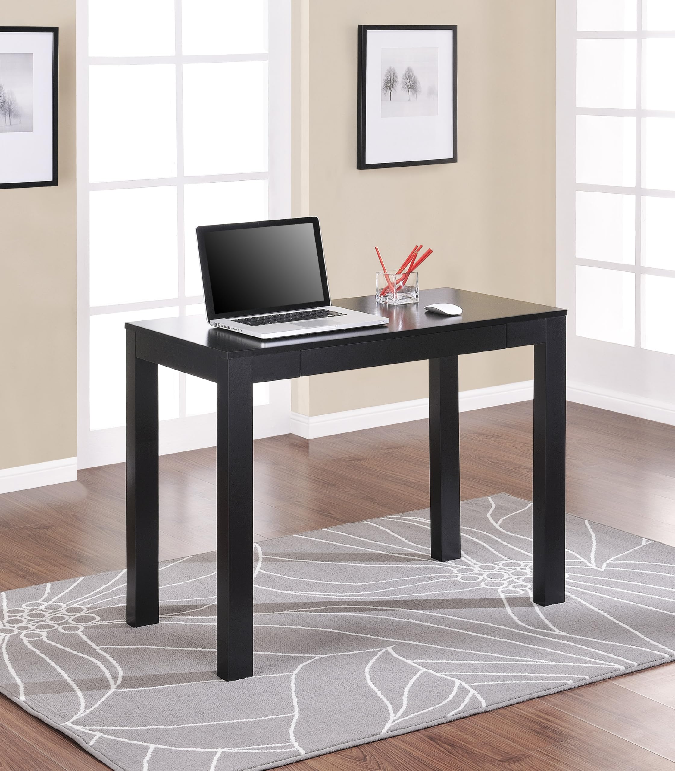 Ameriwood Black Parsons Desk - Home Office & Study Furniture