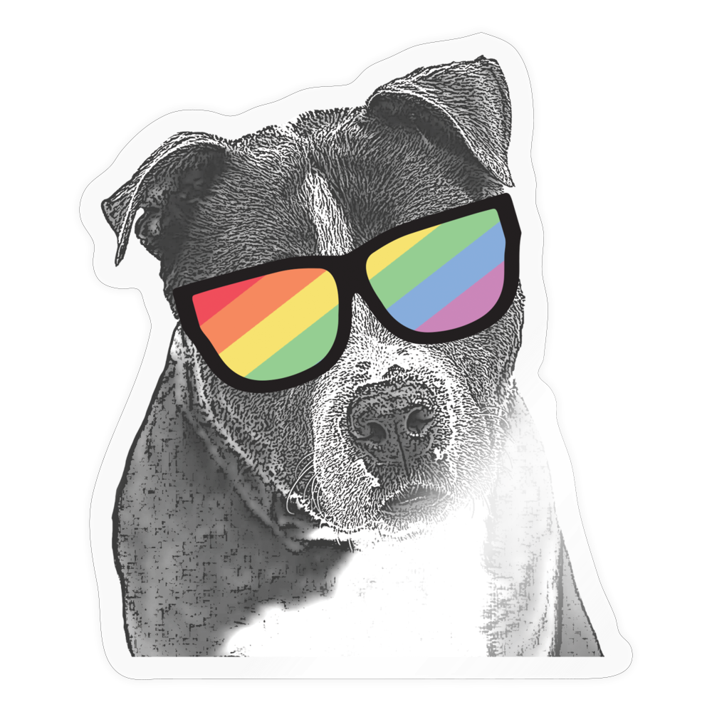 Pride Dog Sticker - Colorful LGBTQ+ Pet Decal for Laptops, Water Bottles & Notebooks - Show Your Support with Cute Dog Pride Stickers