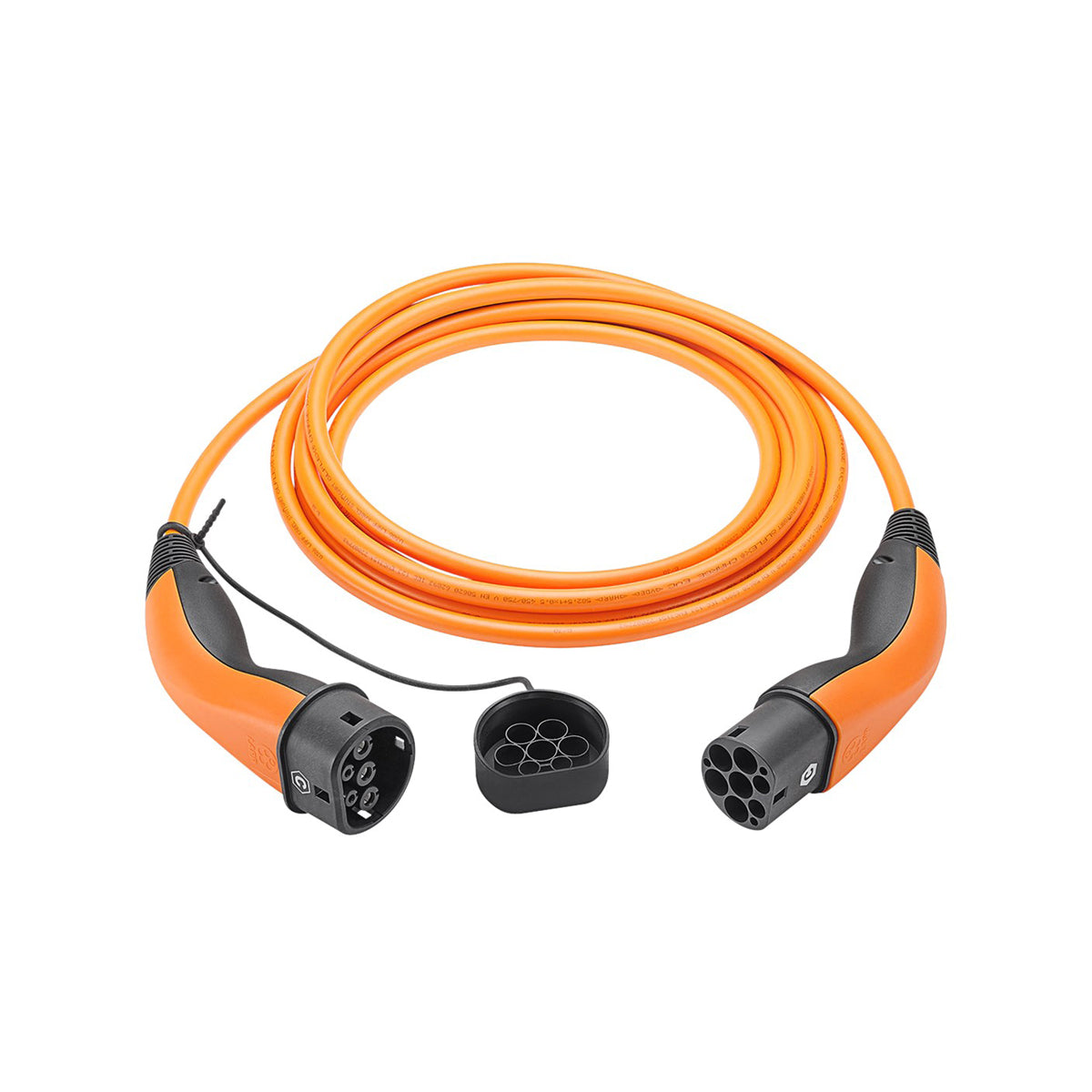 LAPP EV Charging Cable Type 2 (7.4kW 1P 32A) 7m Orange - High Power Electric Vehicle Charger for Home & Public Stations - Perfect for Tesla, BMW, Audi, VW and Other Type 2 Compatible EVs