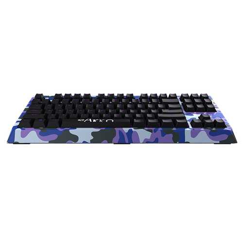 Akko AKC87 CAMO 87-Key NKRO USB Wired Mechanical Gaming Keyboard with Purple Backlit - Perfect for PC Gaming, Typing & Office Work