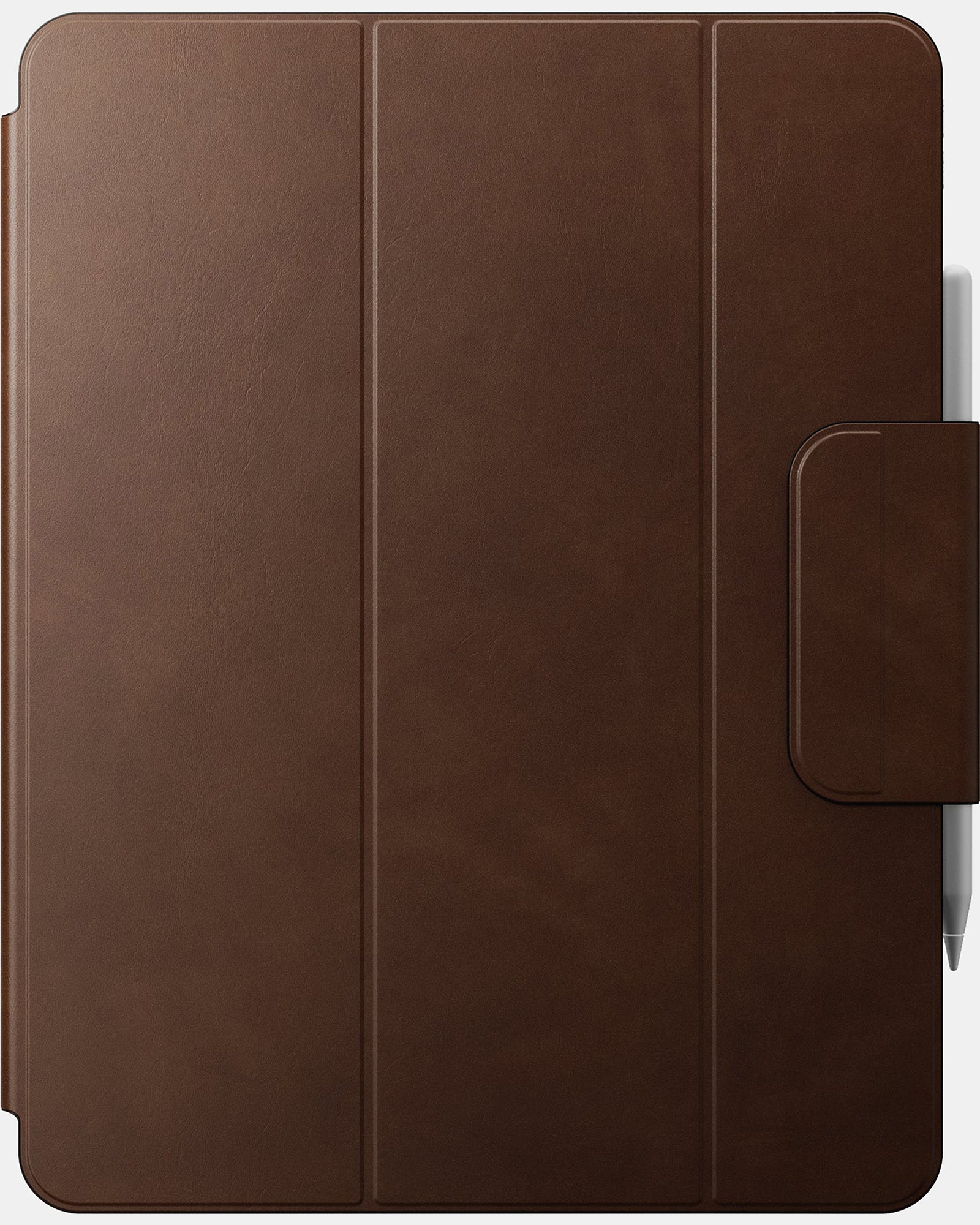 Premium Genuine Leather Folio Case for iPad Pro 13 (M4, 2024) - Slim Protective Cover with Auto Sleep/Wake | Perfect for Business, Travel & Daily Use - Brown