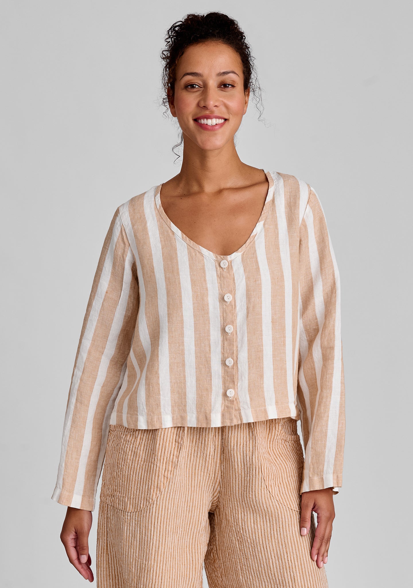 Vee Cardi Linen Cardigan for Women - Lightweight Summer Cover-Up for Beach, Office & Casual Wear