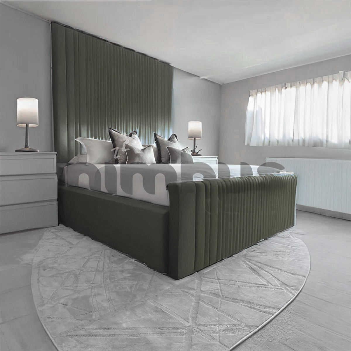 Atlanta Bed Frame - Queen Size Platform Bed with Headboard, Sturdy Metal Frame for Modern Bedrooms | Perfect for Master Bedrooms, Guest Rooms & Apartments