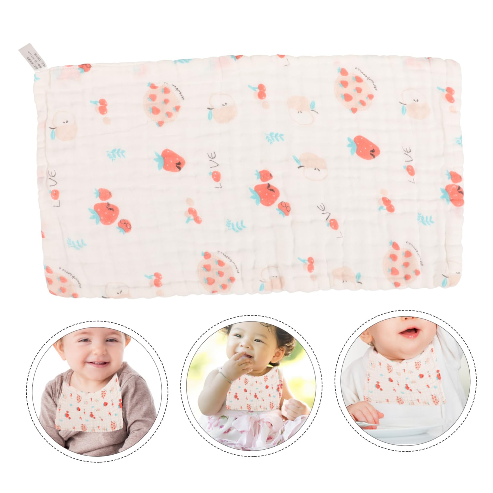 **30 Pcs Soft Cotton Gauze Saliva Wipes - Cartoon Burp Cloths & Drool Bibs for Newborns | Gentle Face Washcloths & Bath Towels for Babies**    *(Perfect for Feeding, Bath Time, and Daily Baby Care - Hypoallergenic & Ultra-Absorbent)*
