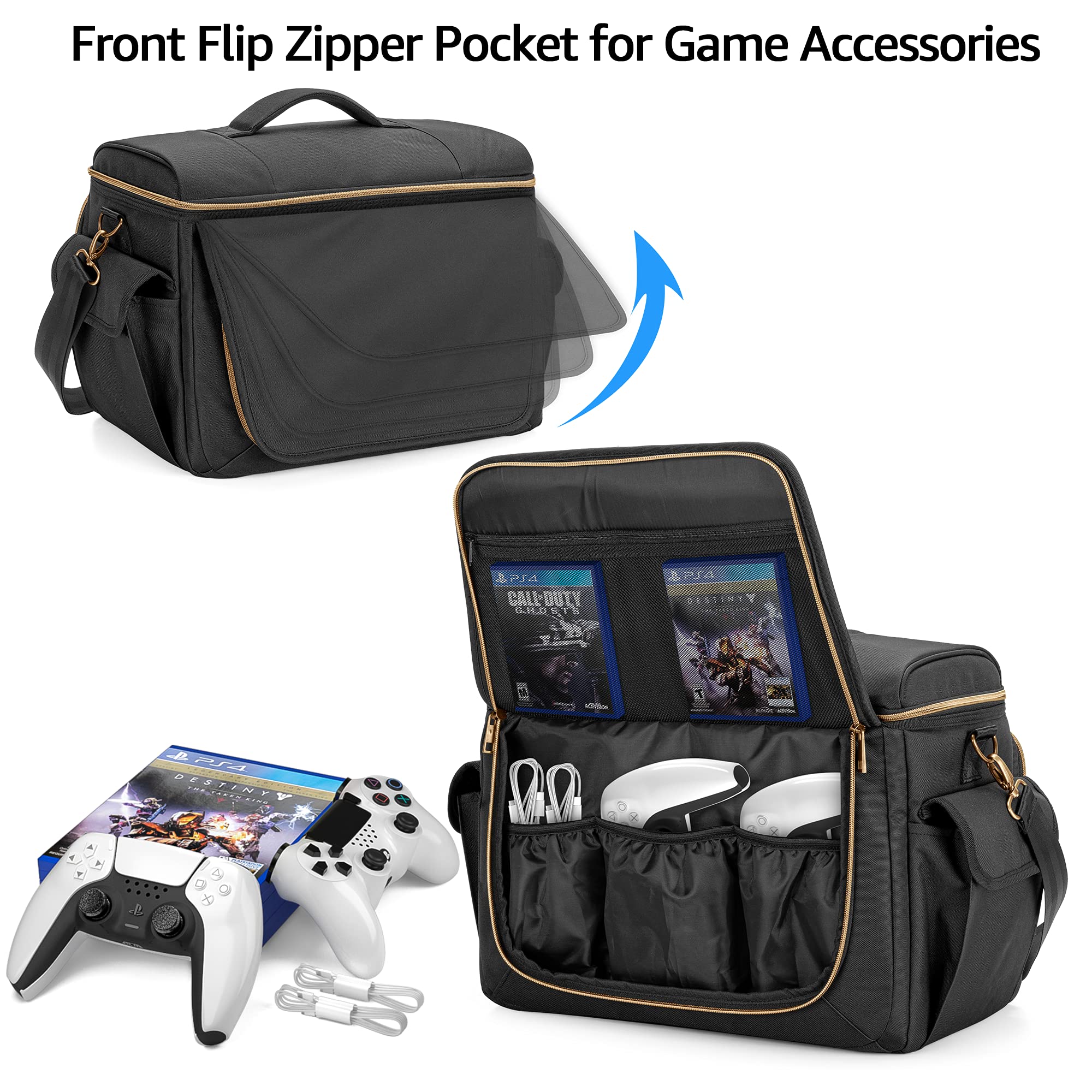 Trunab Travel Protective Case for PS5/PS4/Xbox One Controllers - Compatible with 15.6