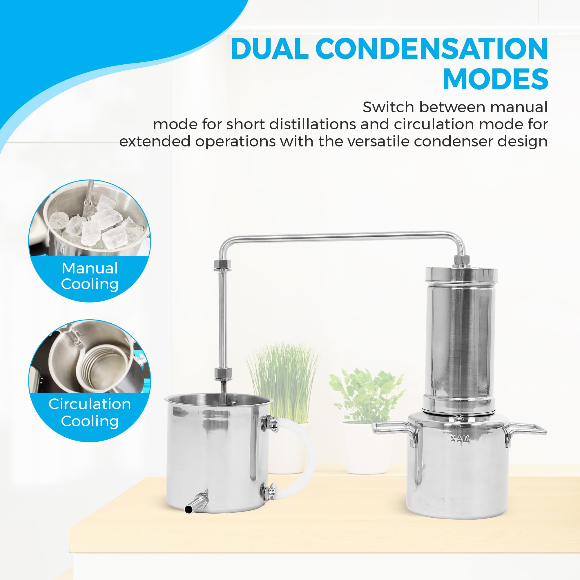 LETIME 3L Essential Oil Distiller Kit - Stainless Steel Steam Distillation for DIY Essential Oils, Hydrosol & Floral Water - LT3000 Distiller for Aromatherapy, Home Spa & Herbal Remedies