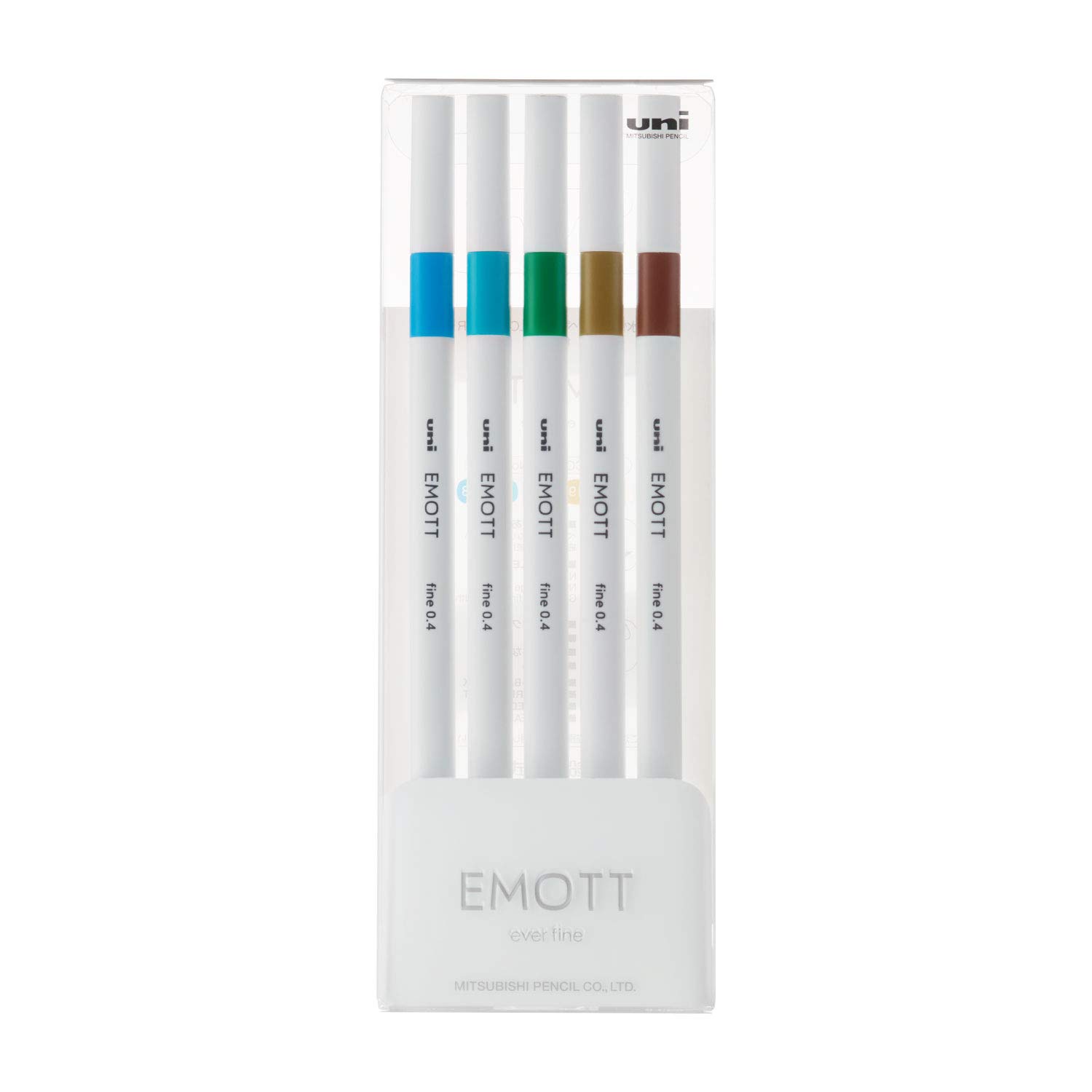 Uniball Emott Fineliner Pen 5 Pack Island Colors - Ultra Fine Point Smooth Writing Pens for Office, School & Artist Supplies - Perfect for Note Taking, Sketching & Bullet Journaling