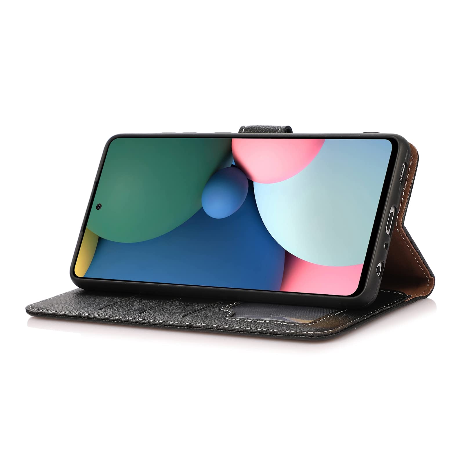 Sony Xperia 10 III Phone Case - Premium Litchi Texture PU Leather Flip Cover with Card Holder & Stand | Wallet Case for Daily Use, Travel & Business Meetings
