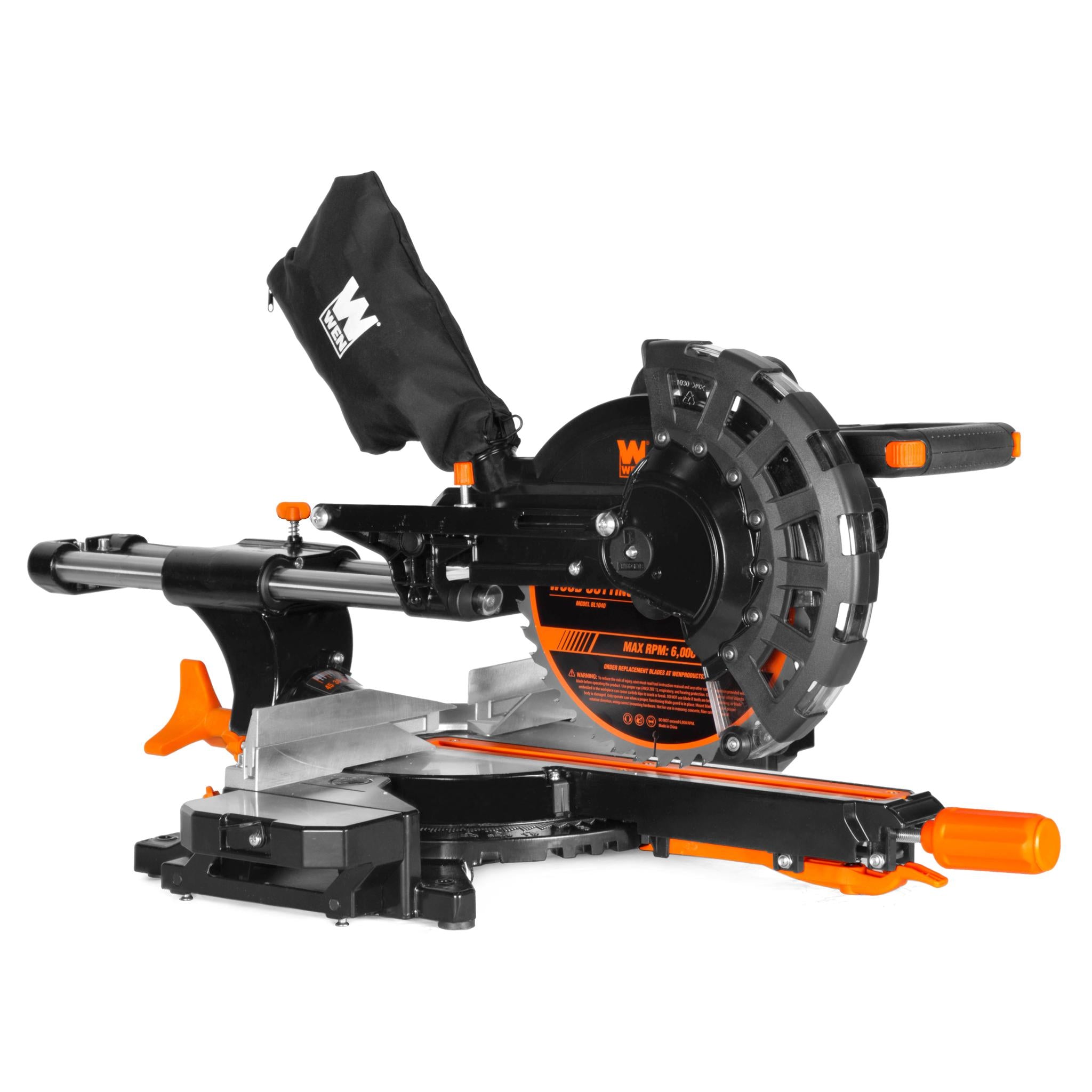 WEN MM1014 15 Amp 10 Inch Single Bevel Sliding Compound Miter Saw with Laser Guide - Perfect for Woodworking, DIY Projects, and Professional Carpentry