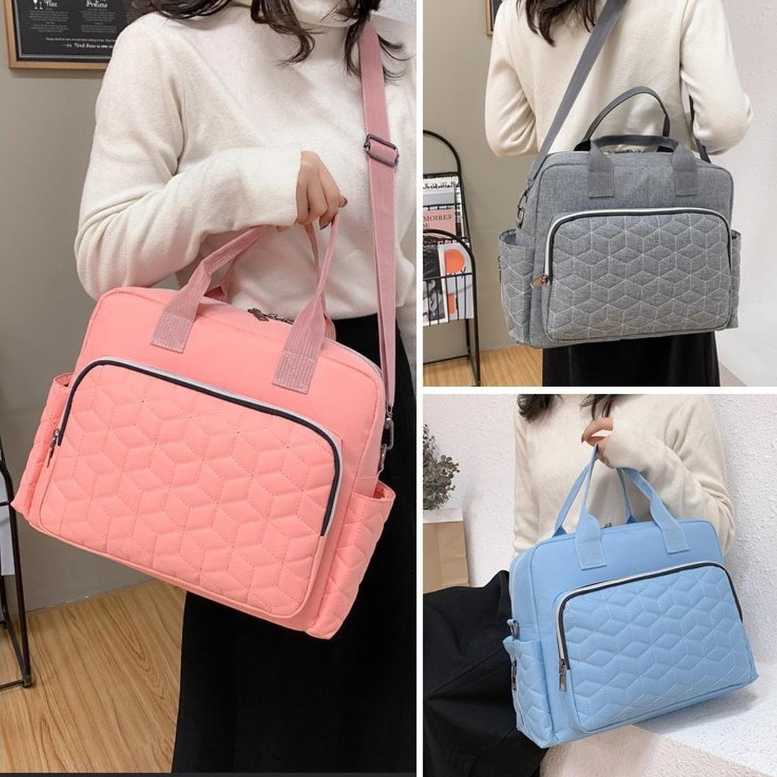 Portable Baby Diaper Bag for Travel & Picnic - Light Blue