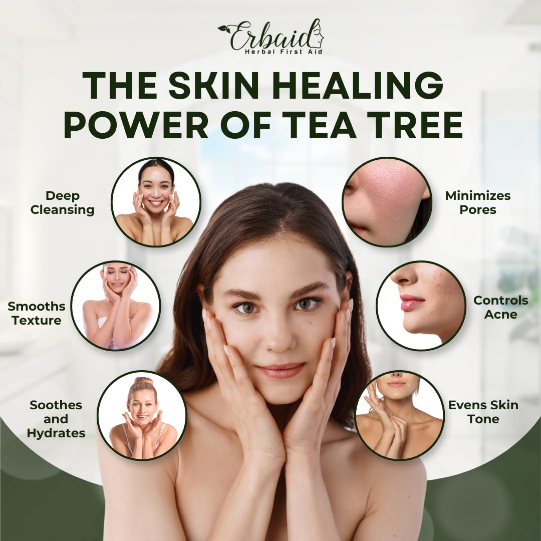 Tea Tree Oil Soap Bar for Face & Body - Natural Acne Treatment & Skin Irritation Relief - Deep Cleansing & Hydrating Facial & Body Cleanser - Fights Breakouts & Soothes Skin - Perfect for Daily Skincare Routine & Sensitive Skin Care