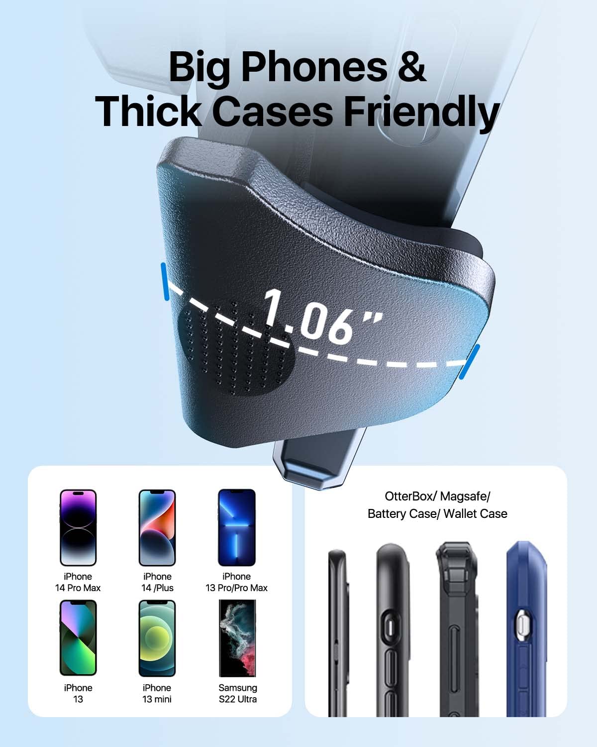 andobil Universal Car Phone Holder - Military-Grade Strong Suction Dashboard & Windshield Mount for iPhone 16/15/14/13/12 Pro Max, Samsung S25/S24/S23 - Perfect for Hands-Free Driving, GPS Navigation & Road Trips