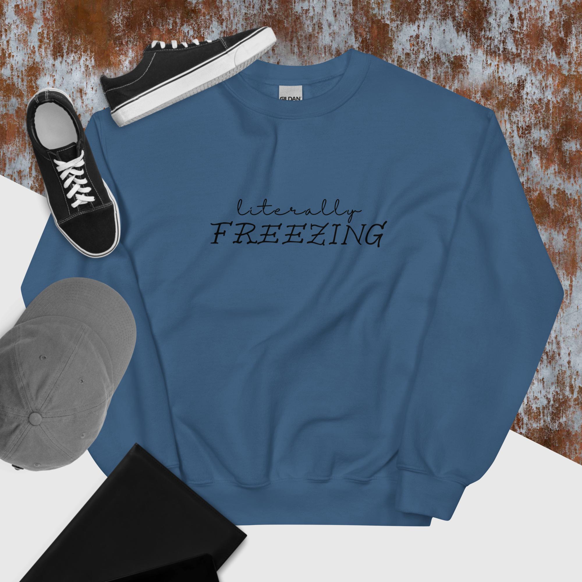 Unisex Freezing Sweatshirt - Cozy Winter Pullover for Men & Women | Perfect for Cold Weather, Outdoor Activities & Casual Wear