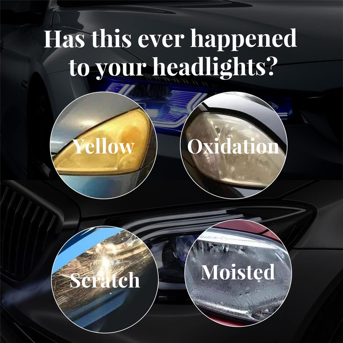 2022 New Car Headlight Repair Fluid - Headlight Cover Lens Restorer Cleaner & Polish Liquid - Scratch Remover Agent (30ml, 1pc) - Restores Cloudy Headlights for Night Driving Safety