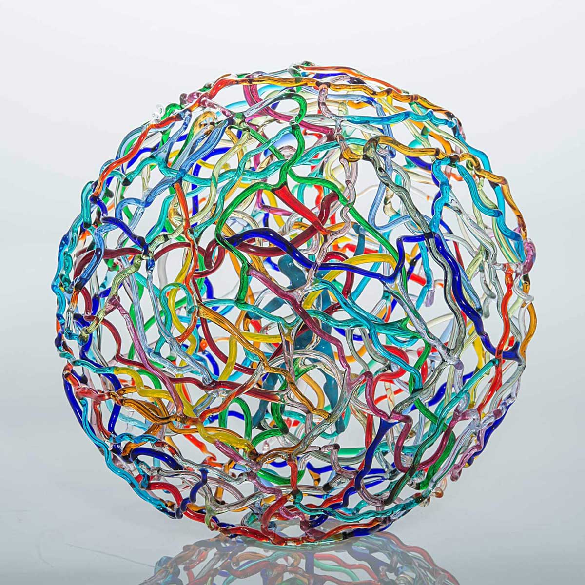 Biosphere Soft Glass Sculpture - Handmade Art Decor for Home, Office & Gifts | Perfect for Modern Interior Design & Zen Spaces