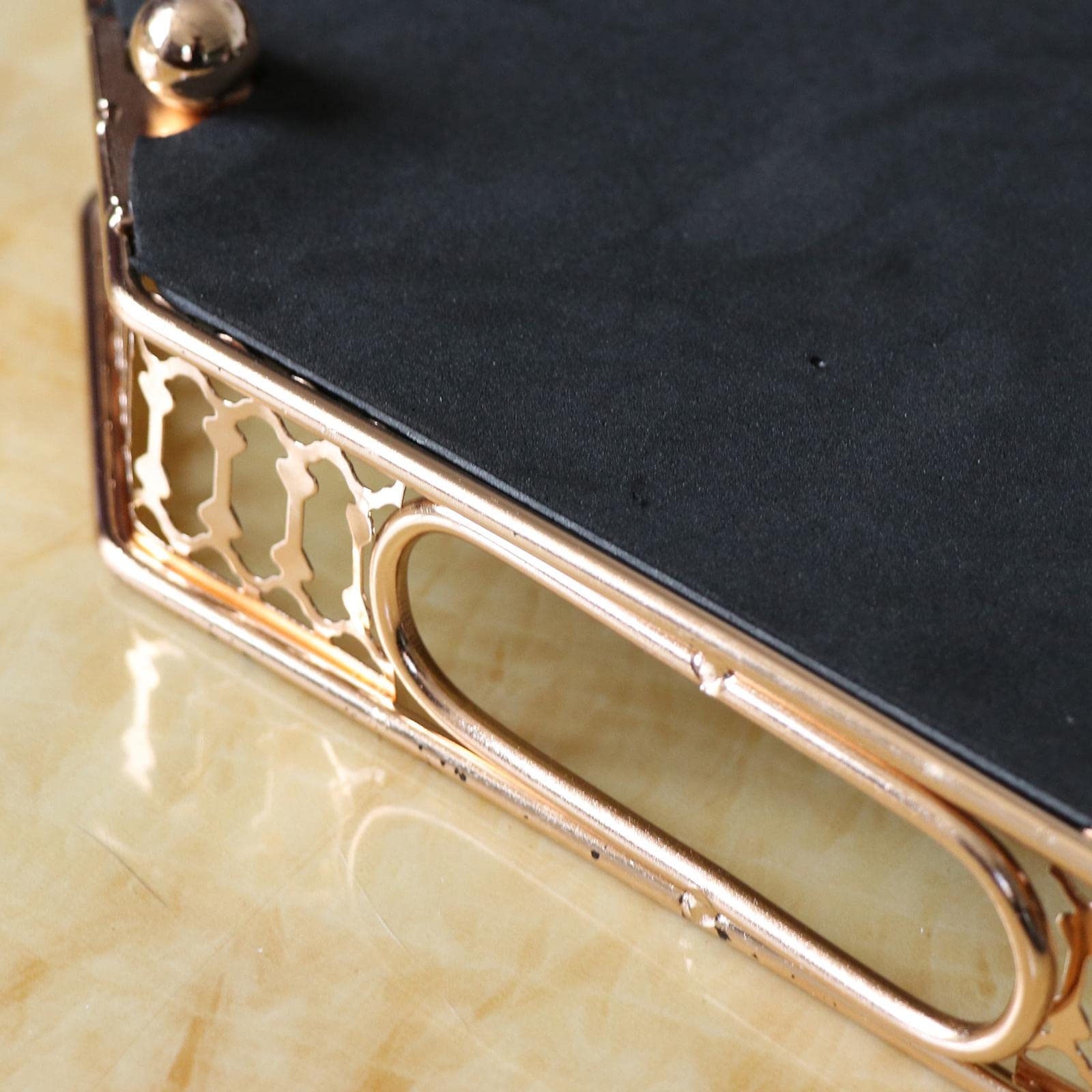 Elegant Gold Metal Serving Tray with Mirror Base - Decorative Dressing Table Drink Cradle for Cocktails, Wine & Beauty Essentials | Perfect for Home Bar, Vanity & Gift Giving