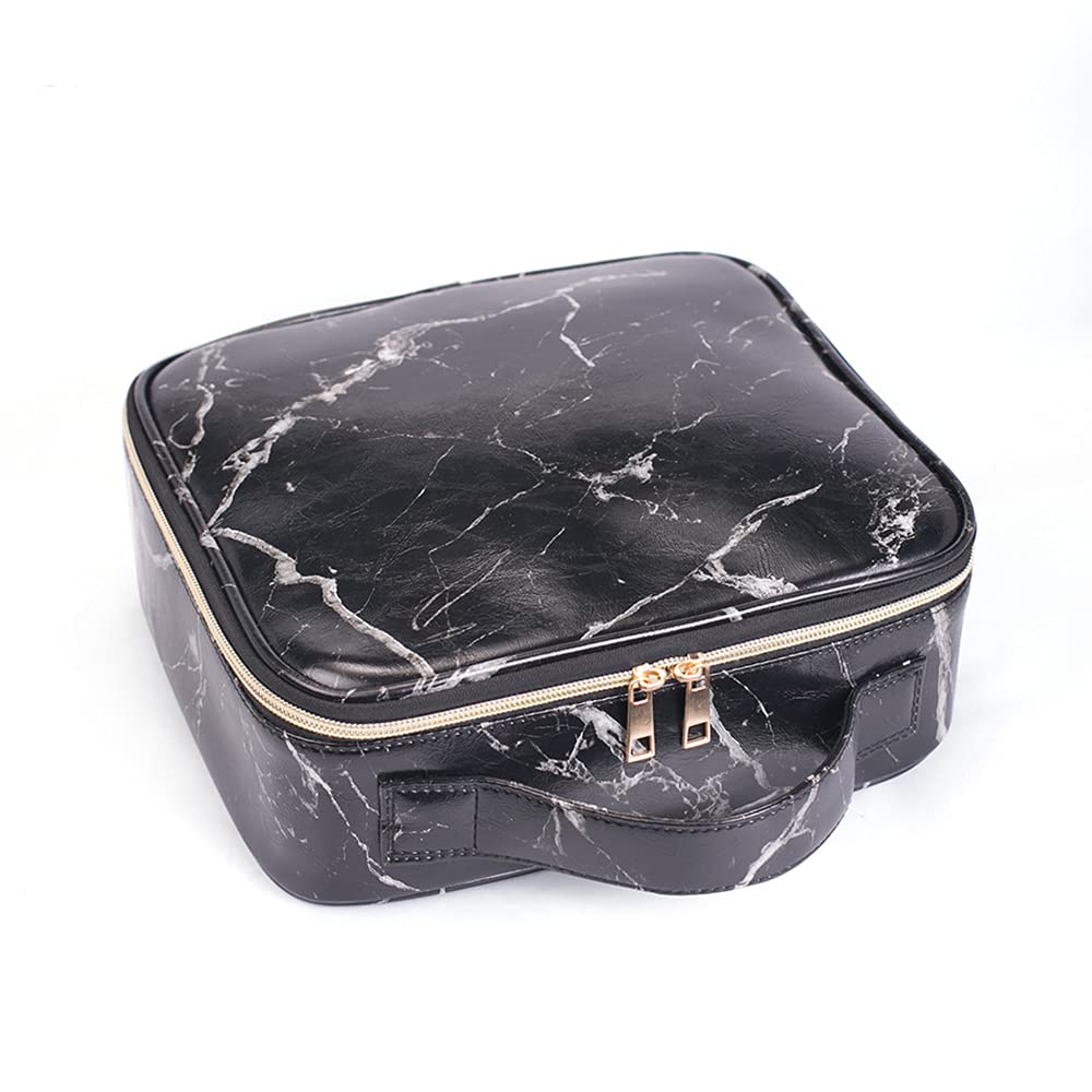 Professional Laser Makeup Train Case - Adjustable Cosmetic Organizer Bag for Women | Travel Makeup Brush & Jewelry Storage | Perfect for Travel, Salon, and Home Use