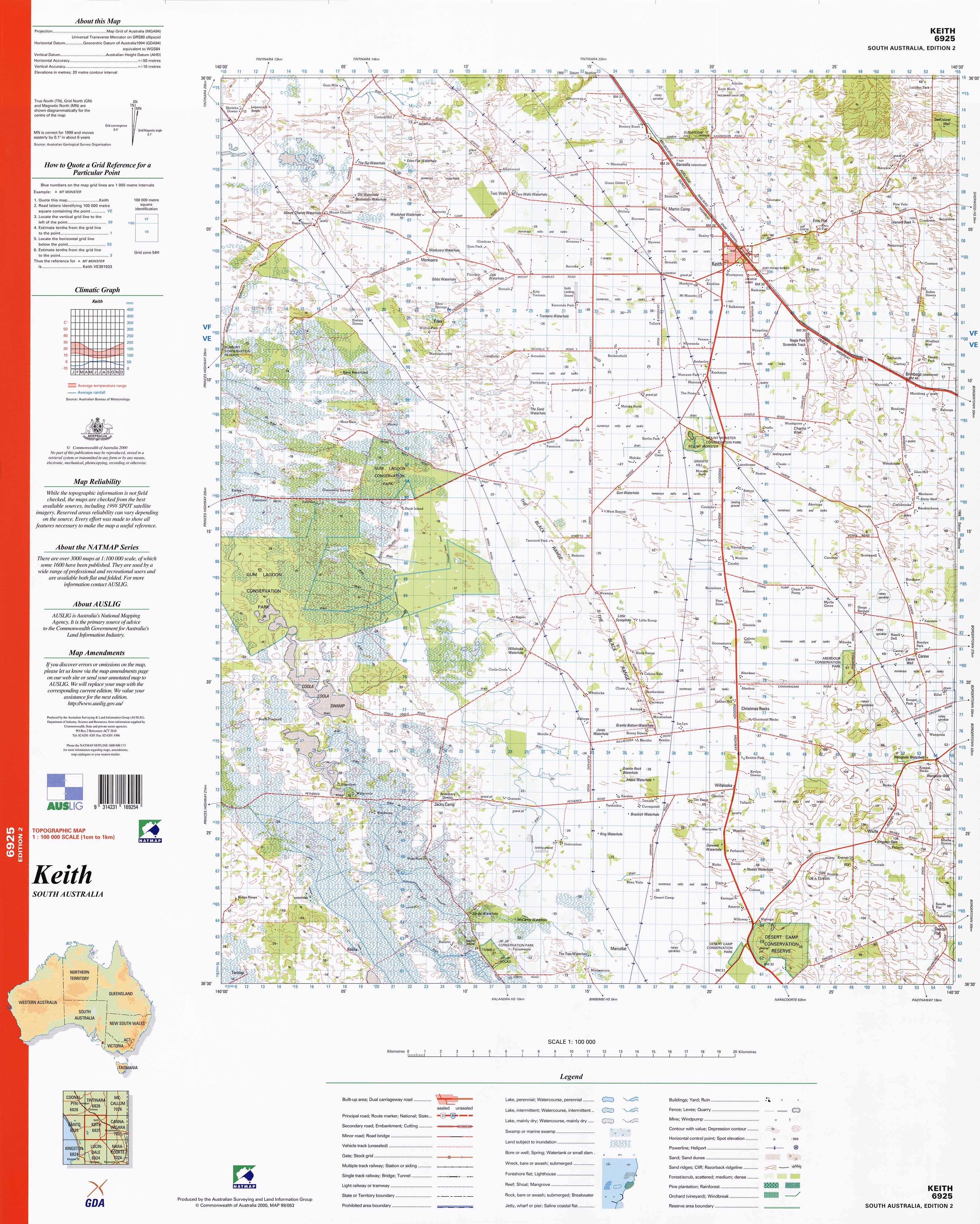 Keith 1:100,000 Scale Topographic Map - Detailed Hiking, Camping & Outdoor Adventure Navigation - Perfect for Backpacking, Trail Planning & Geological Exploration