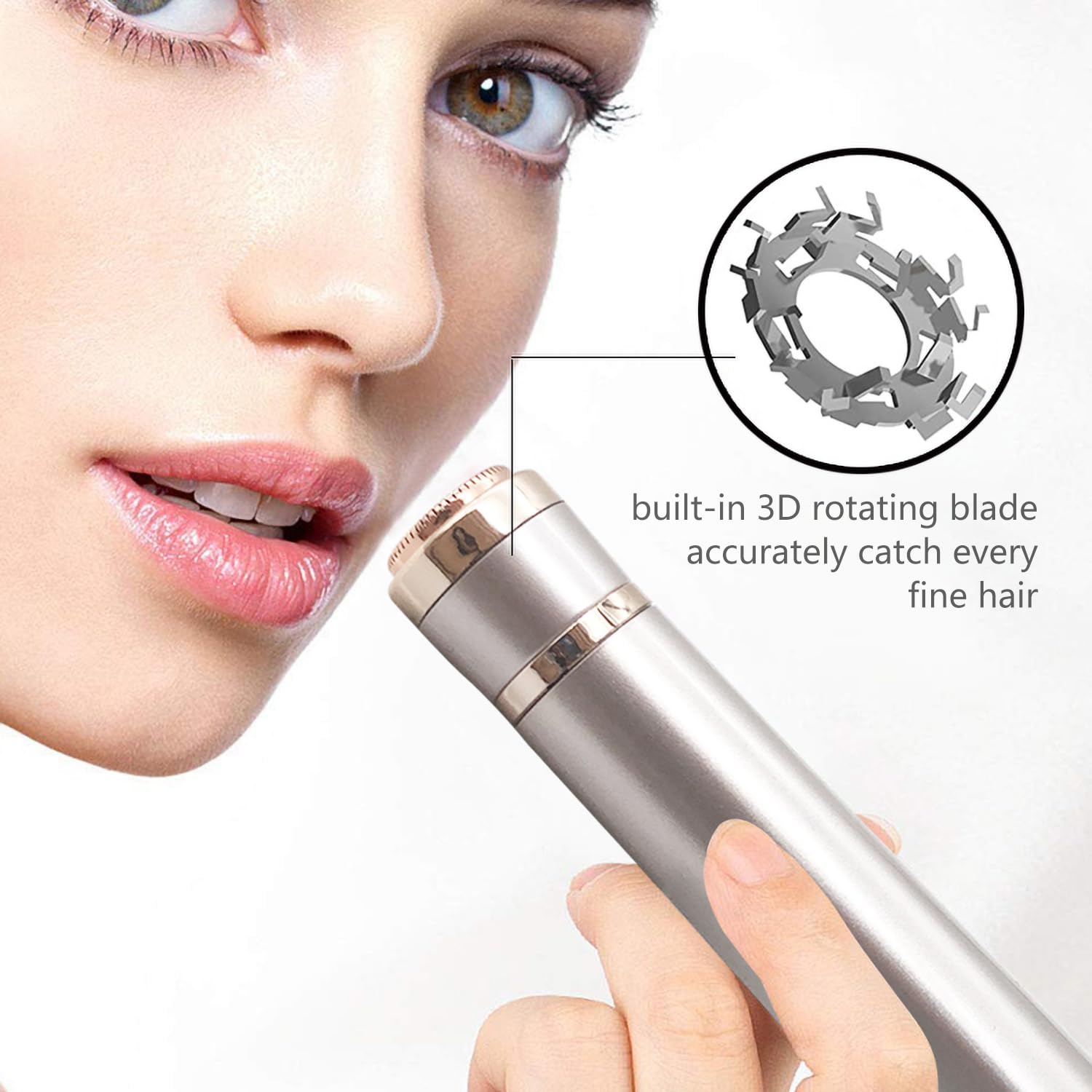 Women's Electric Shaver - 3-in-1 Painless Hair Remover for Face & Body | Rechargeable Lady Shaver for Smooth Skin | Perfect for Travel, Gym & Quick Hair Removal at Home