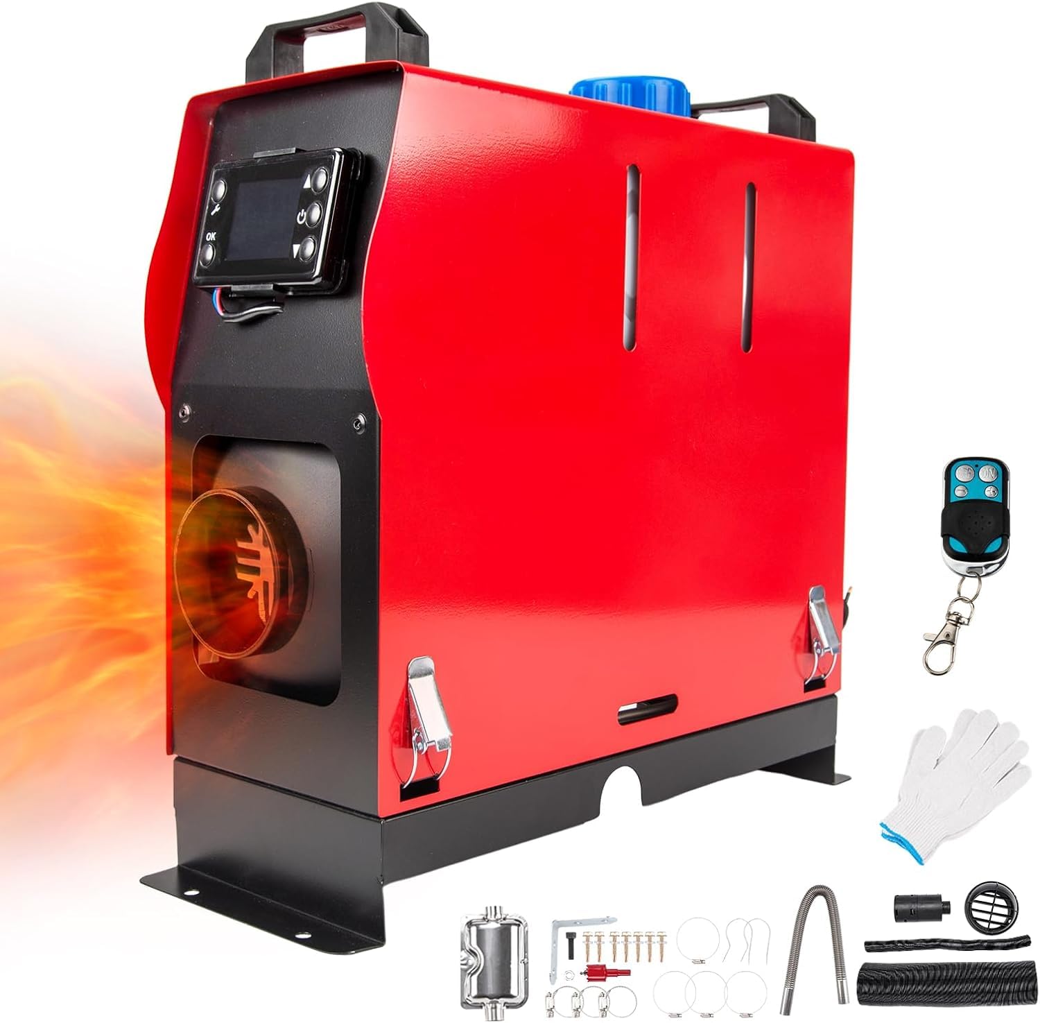PHILTOP 8KW 12V Diesel Air Heater - All-in-One Parking Heater with LCD Display, Remote Control & Constant Temperature Timing - Perfect for Trucks, RVs, Boats and Camping in Cold Weather