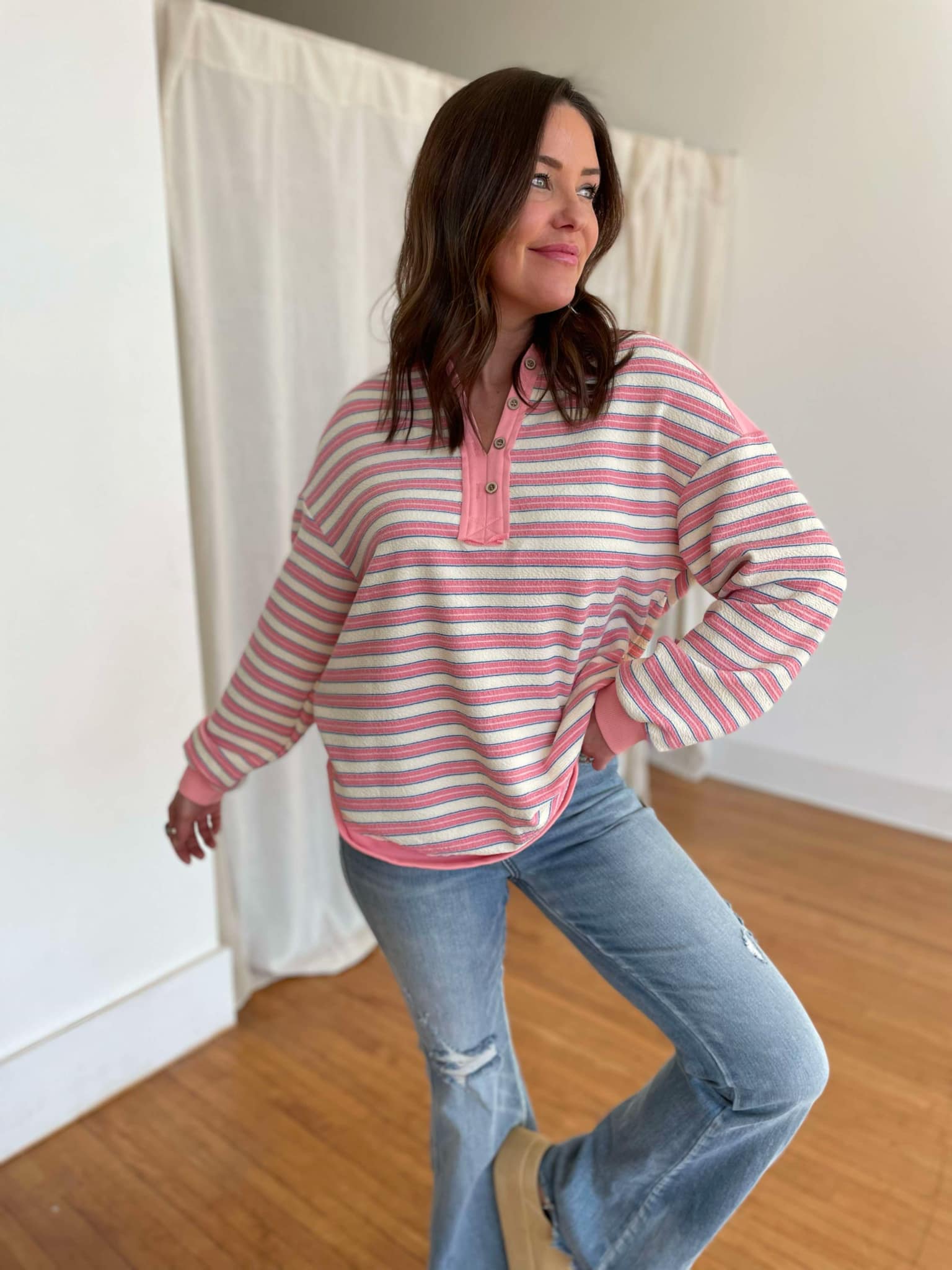 PREORDER: Beyond the Sea Striped Top - 3 Color Options for Women | Casual & Beachwear Fashion | Perfect for Summer Outfits & Vacations