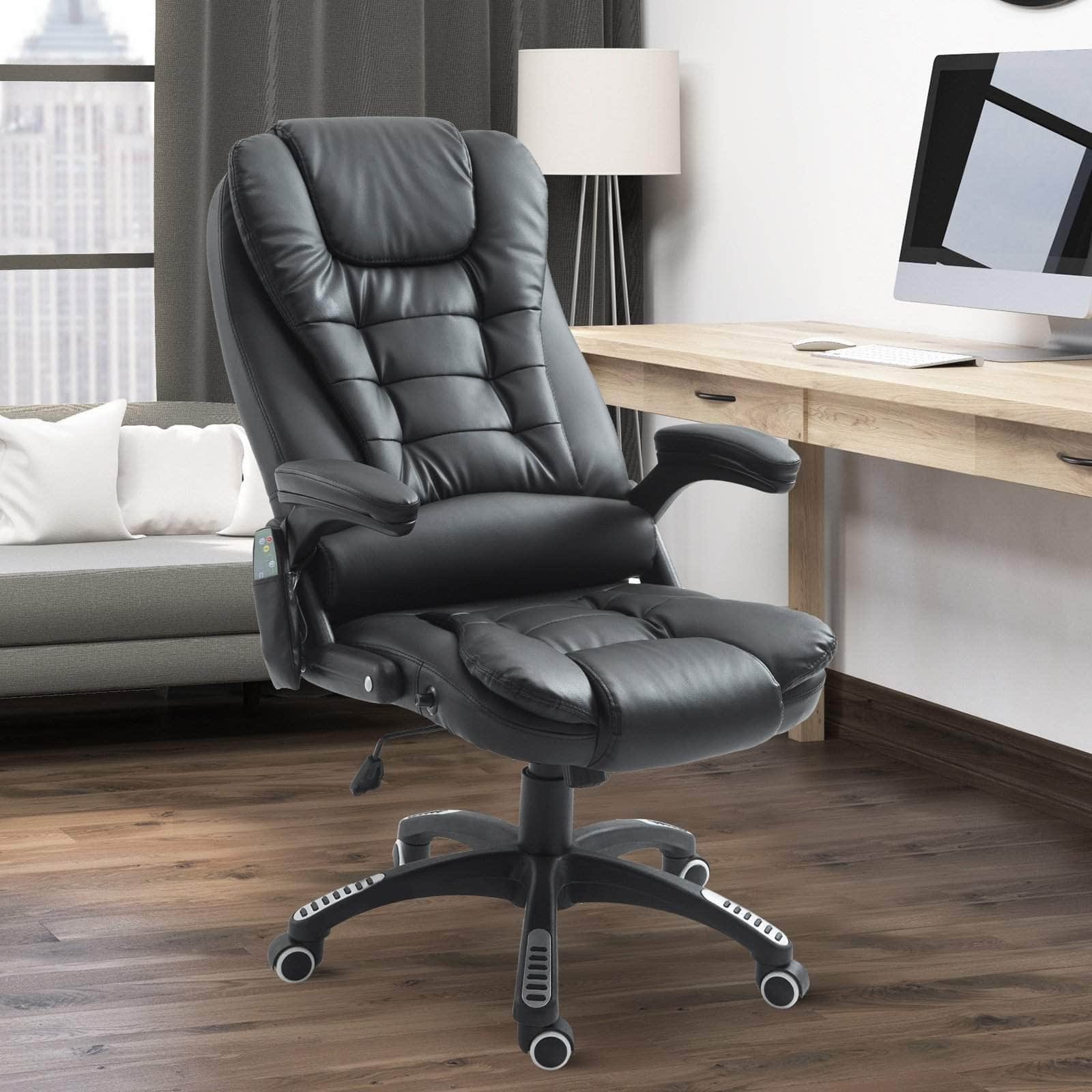 Premium High Back Heated Massage Swivel Executive Office Chair - Ergonomic Faux Leather Desk Chair with Lumbar Support, 4 Color Options - Perfect for Home Office, Gaming & Workspace Comfort