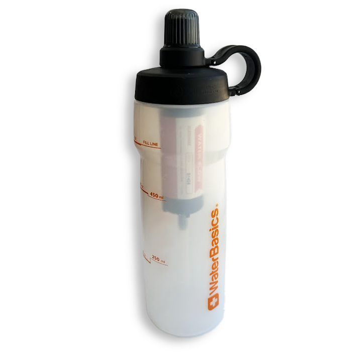 WaterBasics® Series II GRN Line Filtered Water Bottle - BPA Free, Portable, Reusable with Advanced Filtration for Hiking, Travel & Outdoor Activities