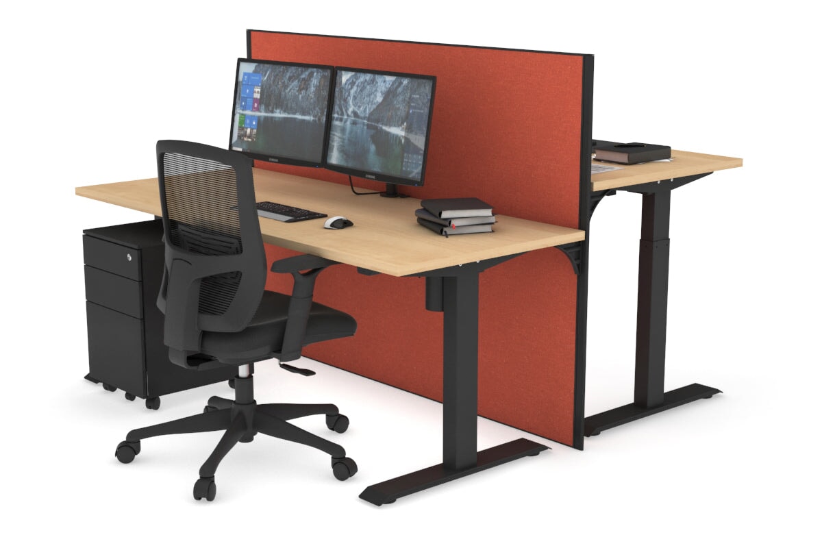 Adjustable Height 2-Person Workbench [1400L x 700W] - Perfect for Garage, Workshop & Home Office Use