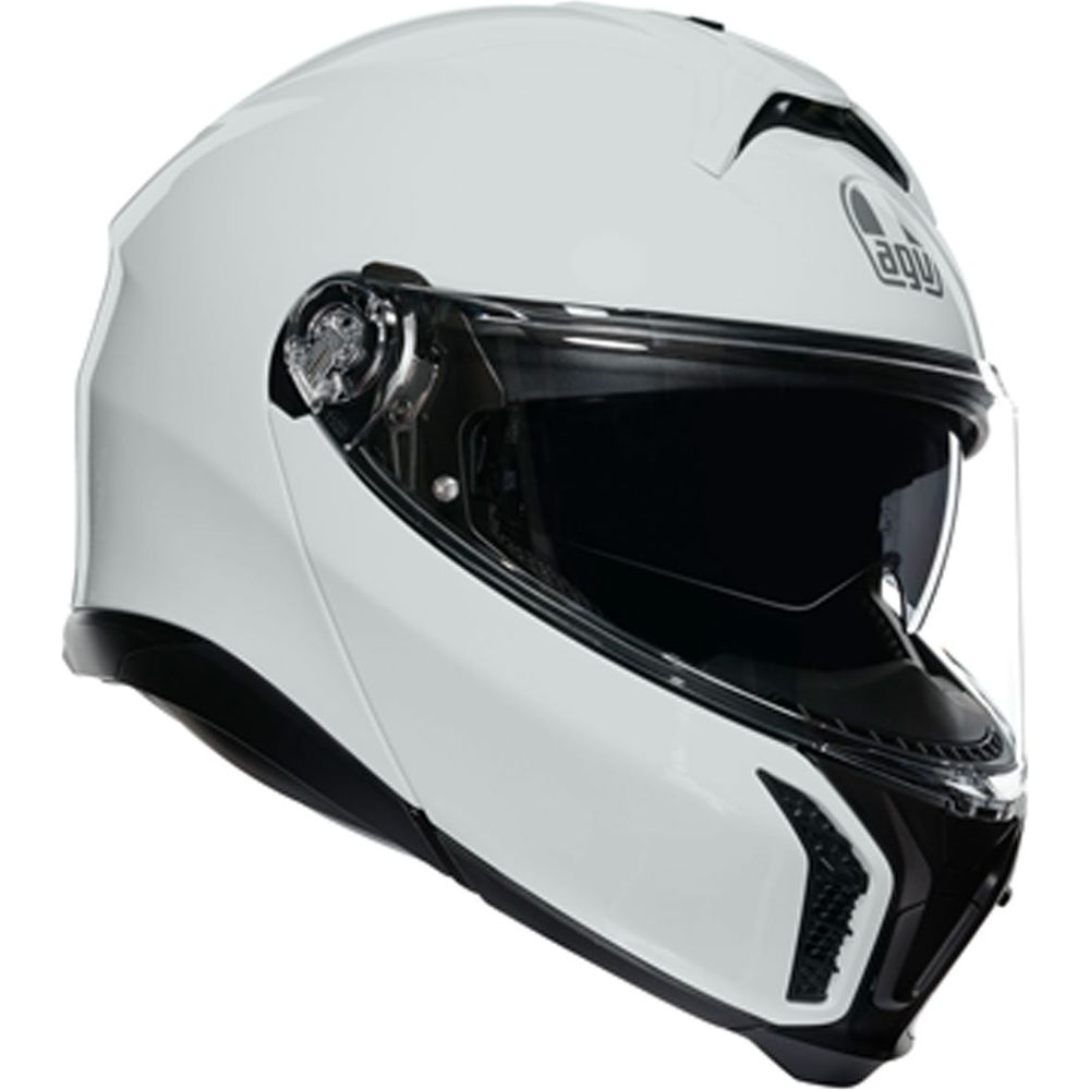 AGV Tourmodular Solid Stelvio White Motorcycle Helmet - DOT & ECE Certified Full Face Helmet for Street Bike Riders - Perfect for Commuting, Touring and Long Distance Riding