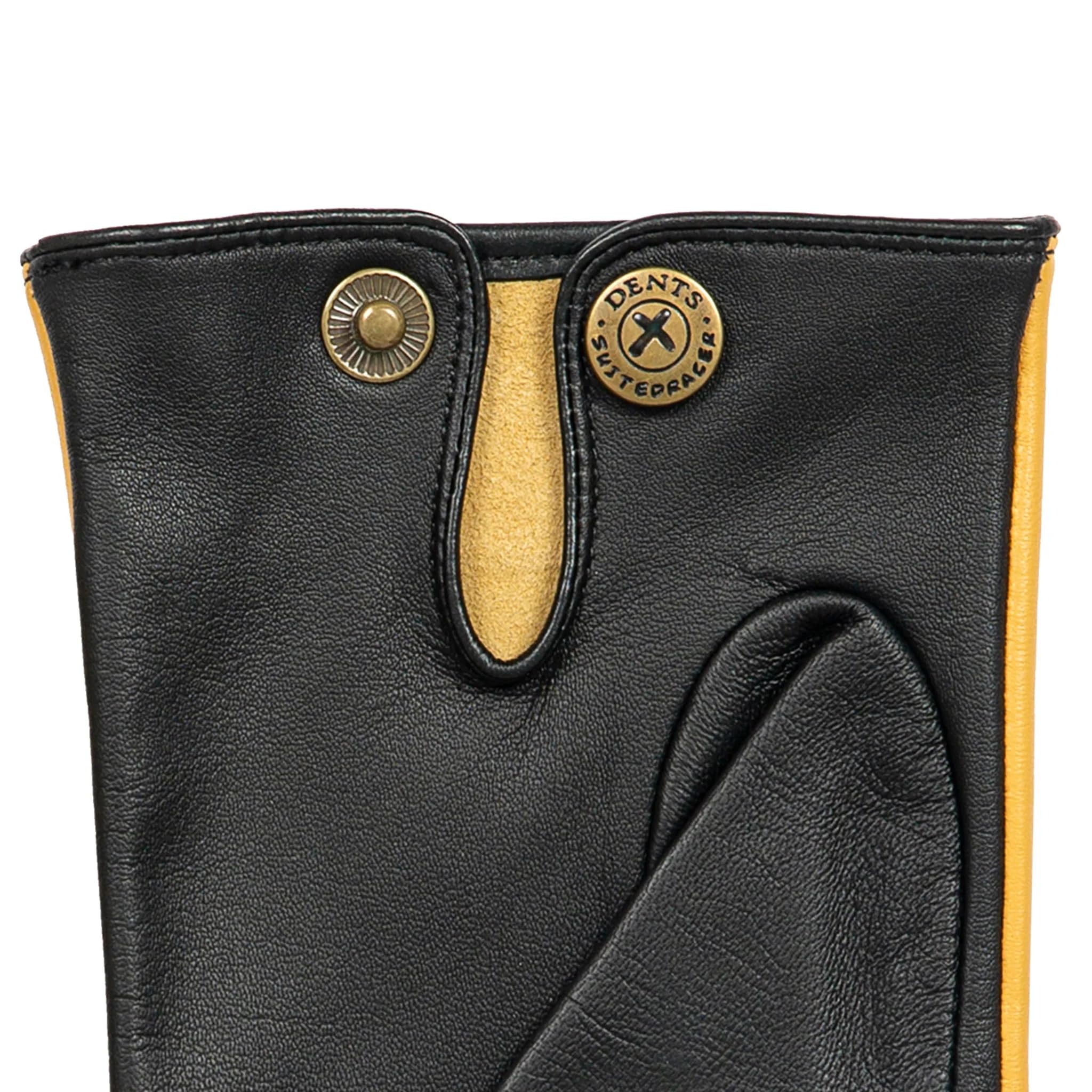 Dents Men's The Suited Racer Lando Touchscreen Leather Gloves - Cork/Black | Winter Driving & Outdoor Activities | Cold Weather Accessories for Smartphone Use