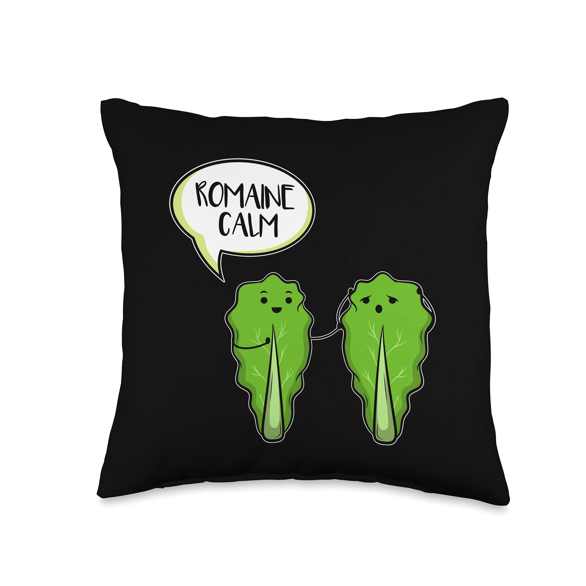 Funny Gardening Throw Pillow - 16x16 Inch Multicolor Romaine Lettuce Planting Pun Design - Perfect for Home Decor, Gifts & Garden Enthusiasts