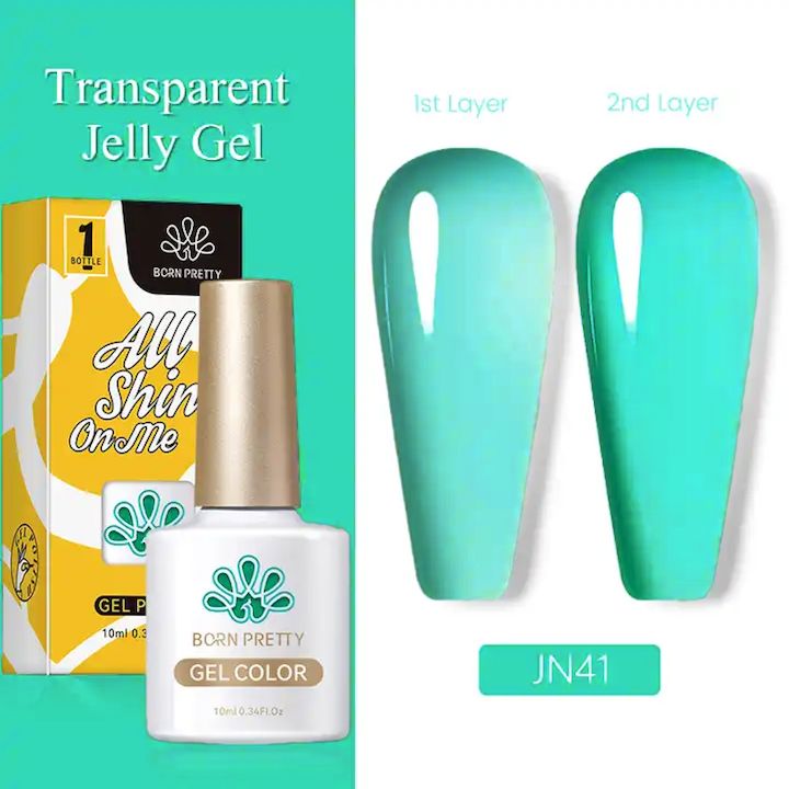 Born Pretty Jelly Nude Gel Polish - Long Lasting Soak Off UV LED Nail Polish for Salon & Home Manicure - Perfect for Weddings, Parties & Everyday Wear