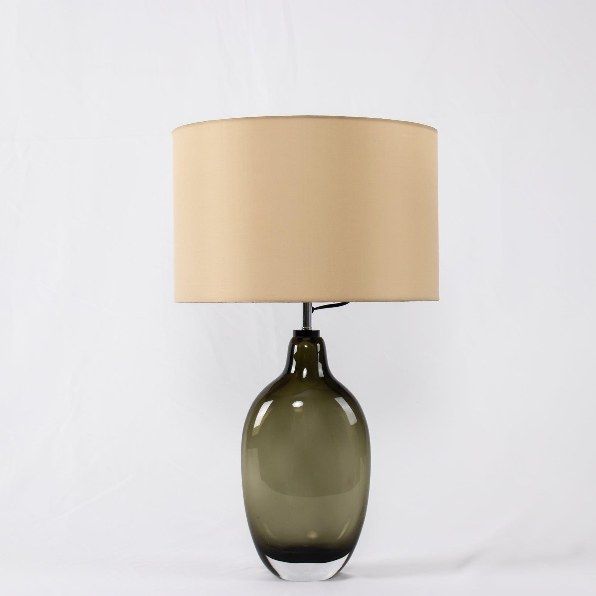 Elegant Glazed Crystal Table Lamp - Modern Home & Office Decor for Living Room, Bedroom, or Study